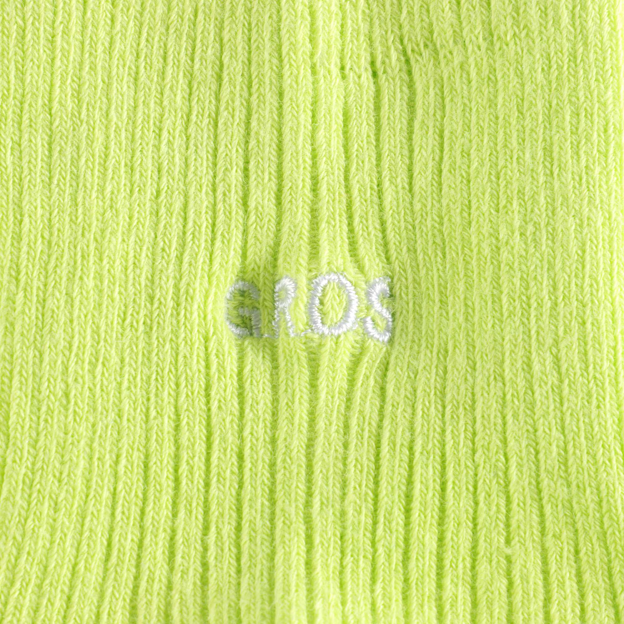 儿童荧光黄Logo短袜