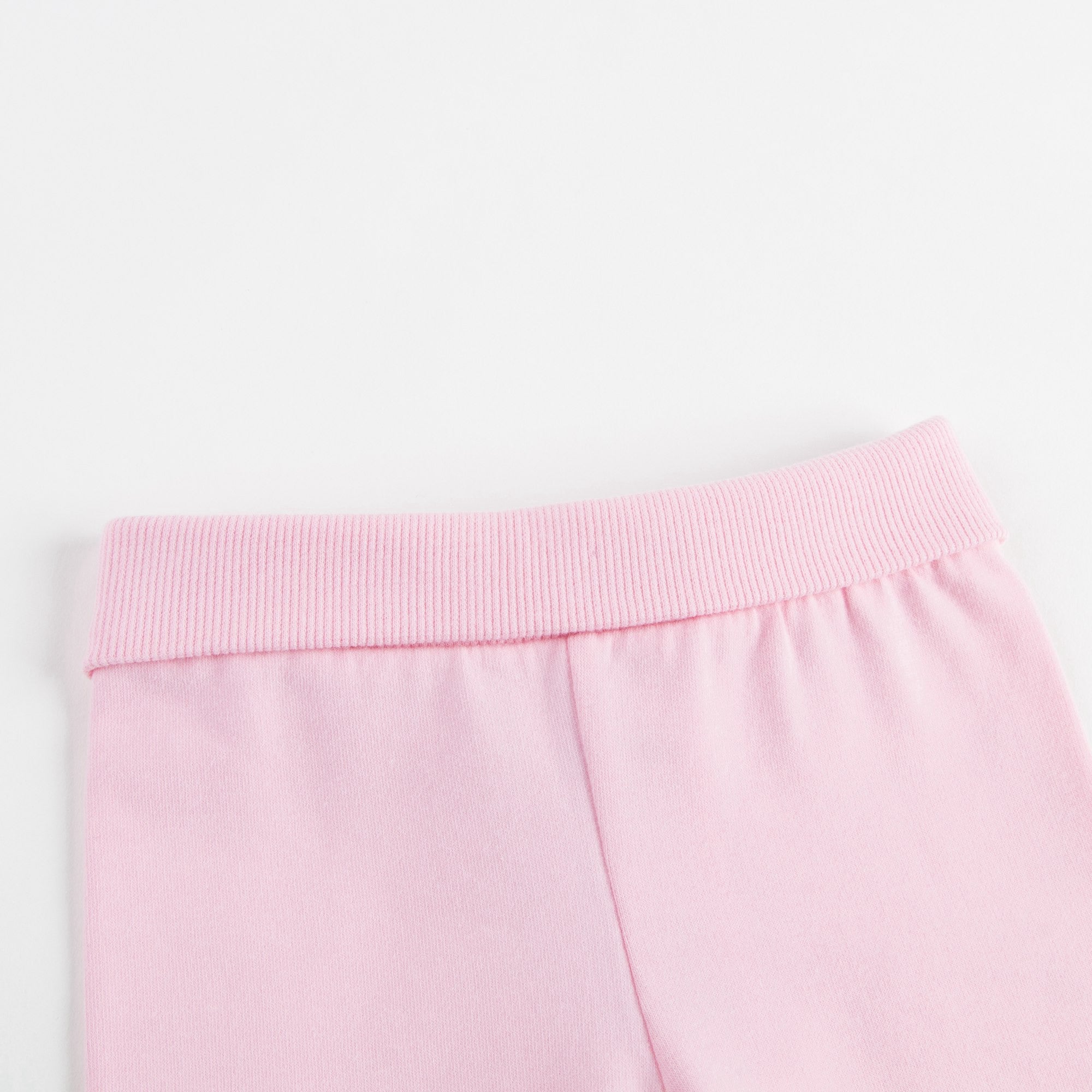 Baby Girls Pink Cotton Teddy Tracksuit