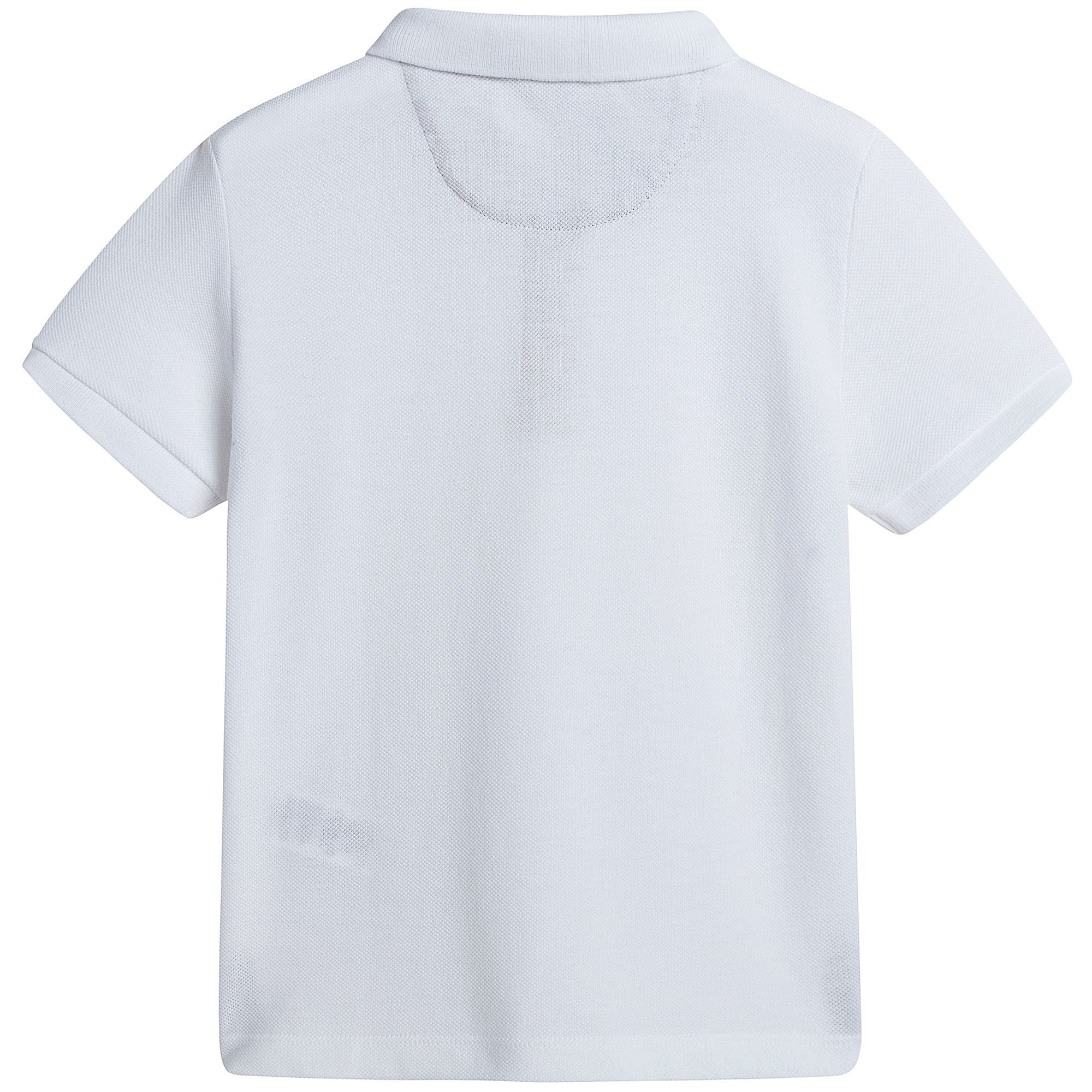 Boys White Cotton Polo Shirt - CÉMAROSE | Children's Fashion Store - 2