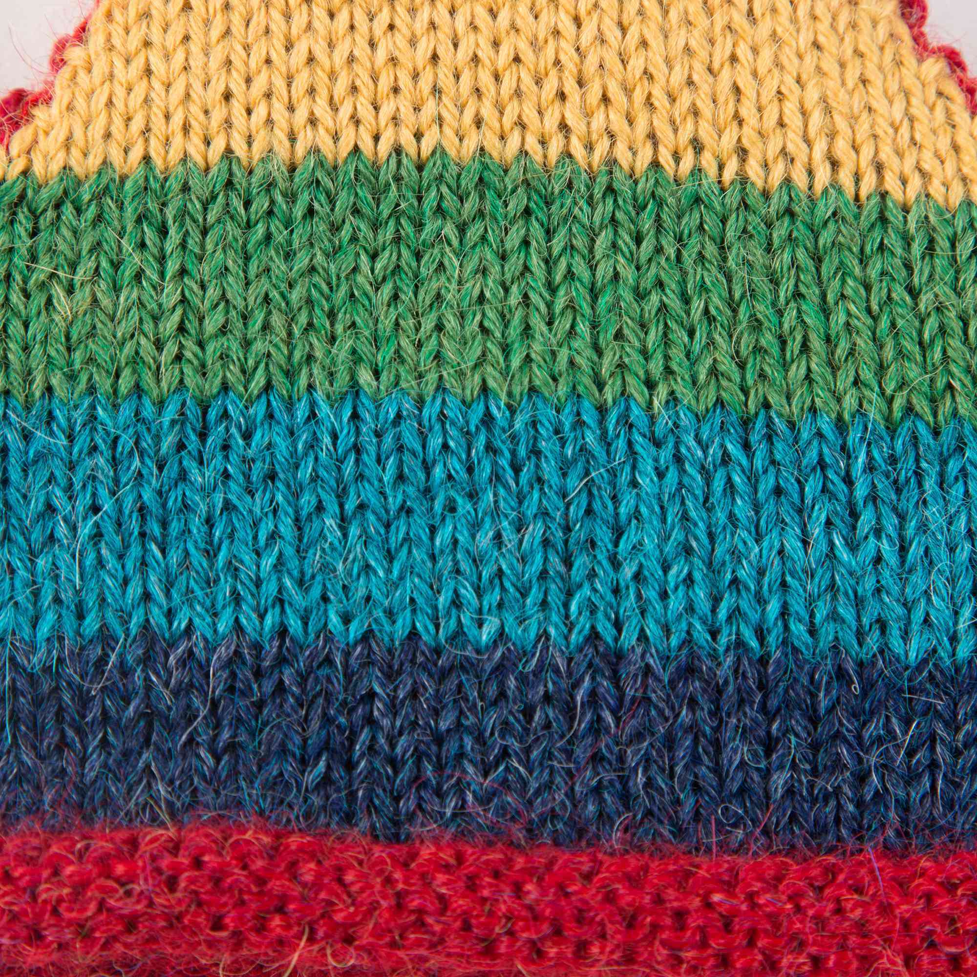 Baby Multicolor Stripes Alpaca Wool Crown