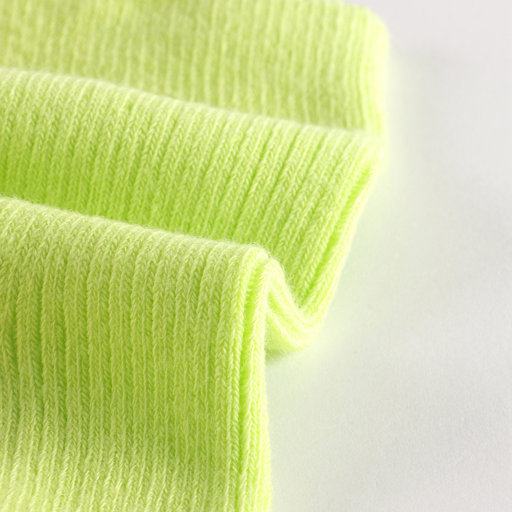 儿童荧光黄Logo短袜