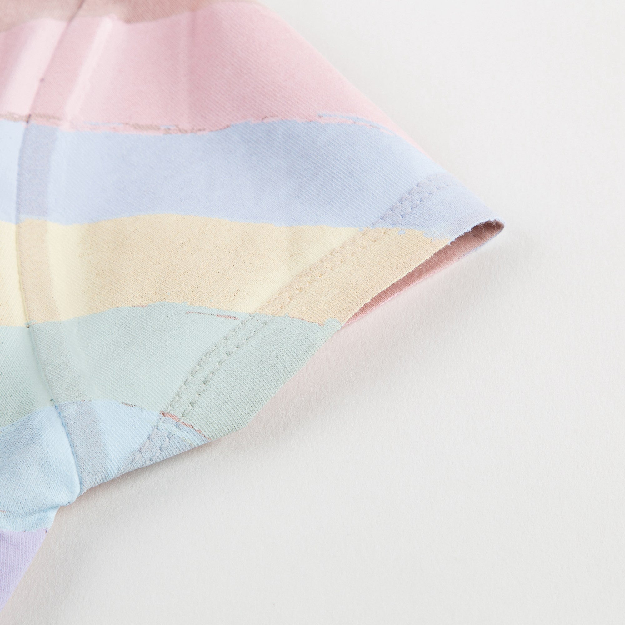 Girls Pink Rainbow Printed T-shirt