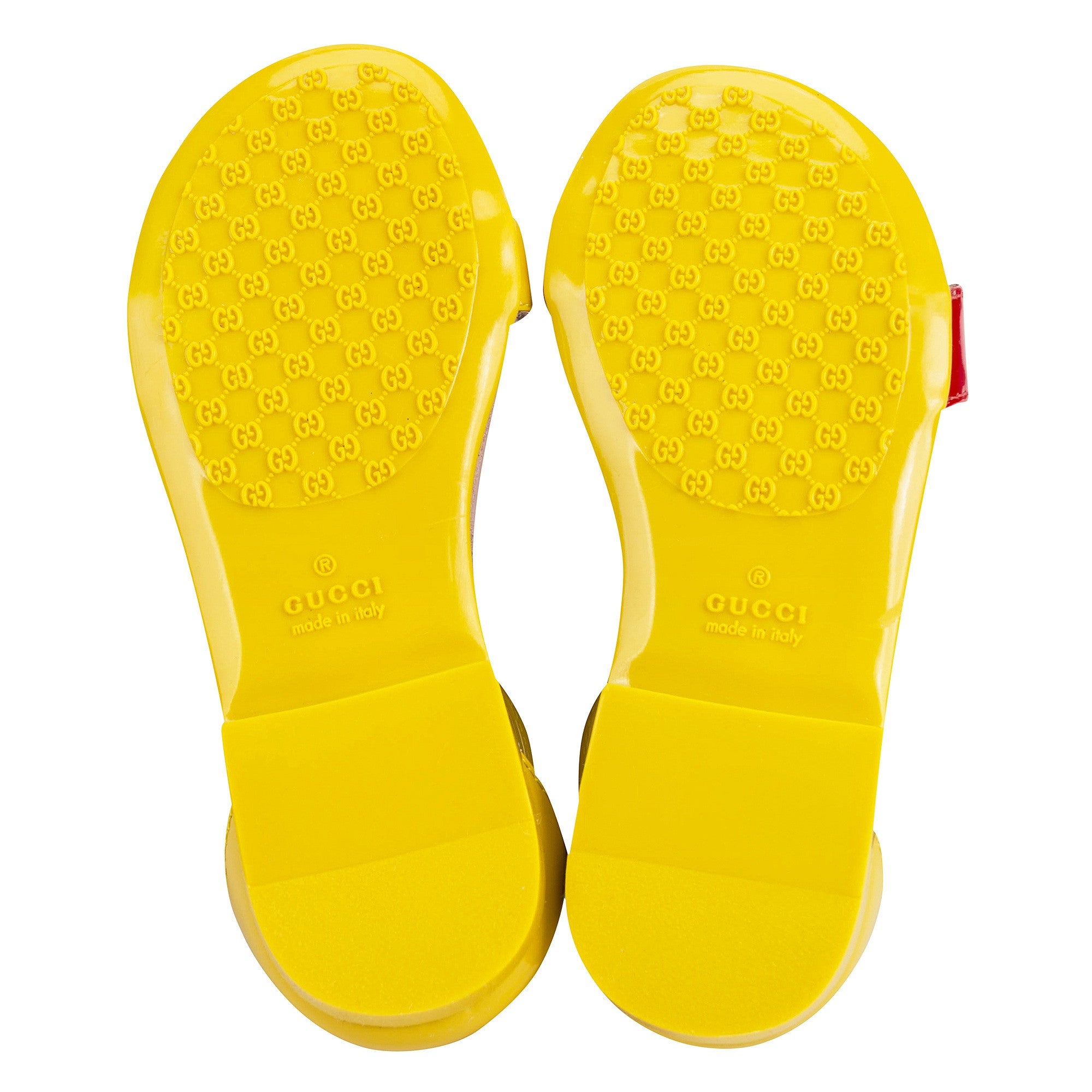 Girls Yellow Patent Leather Sandals
