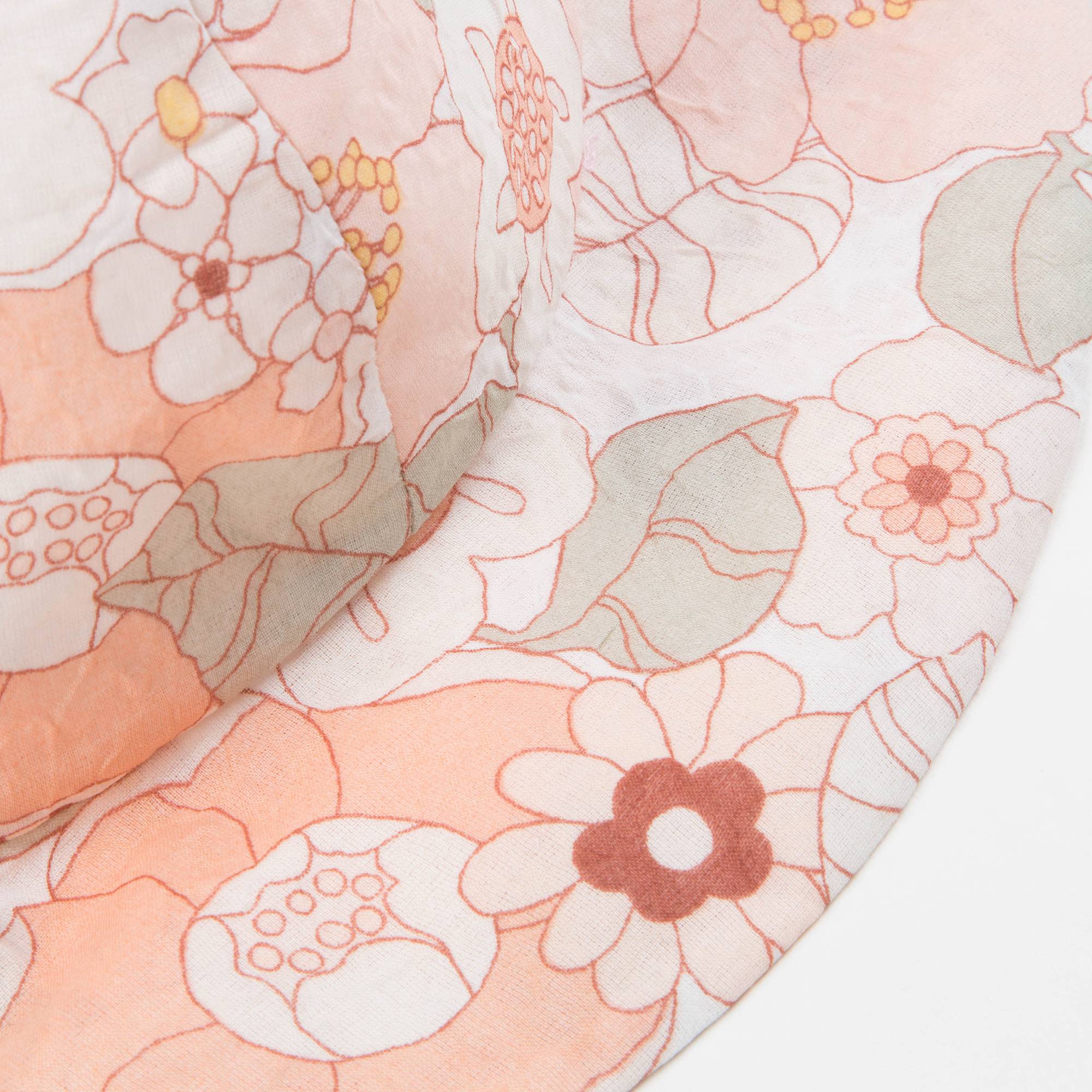 Girls Rose Kaki Cotton Chapeau