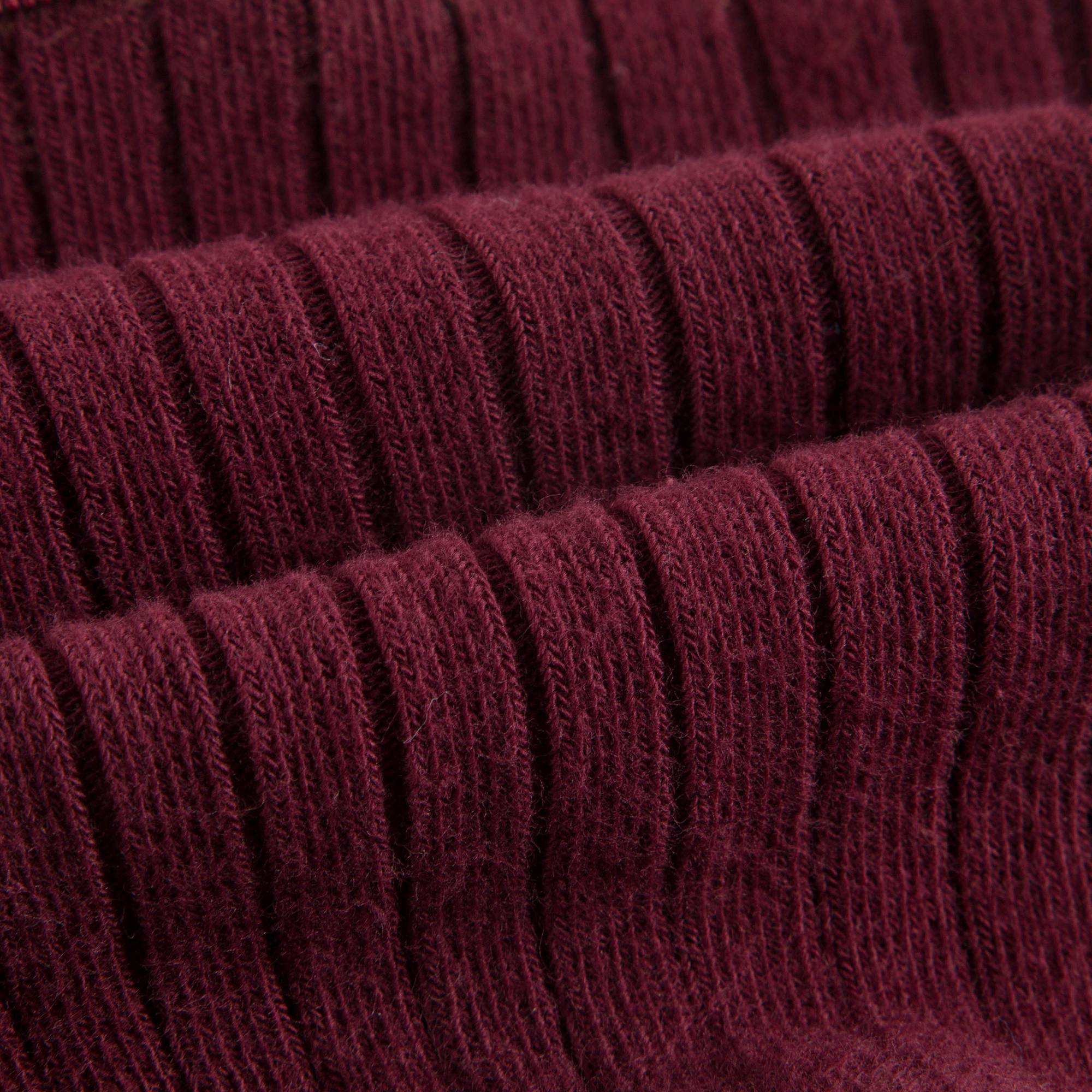 Girls Red Wine Ribbed Tights