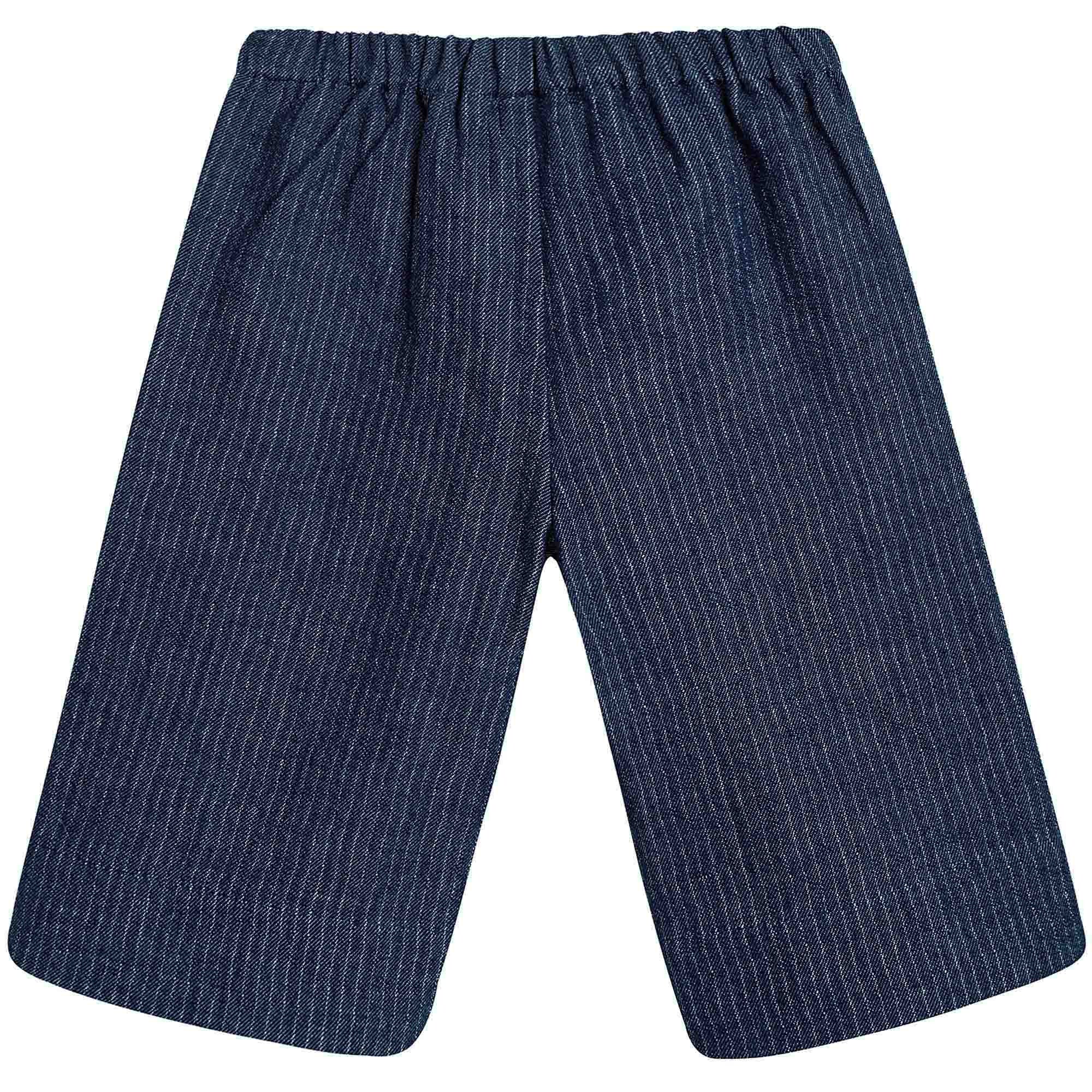 Girls Maeine Blue Pinstripe Trousers - CÉMAROSE | Children's Fashion Store - 2