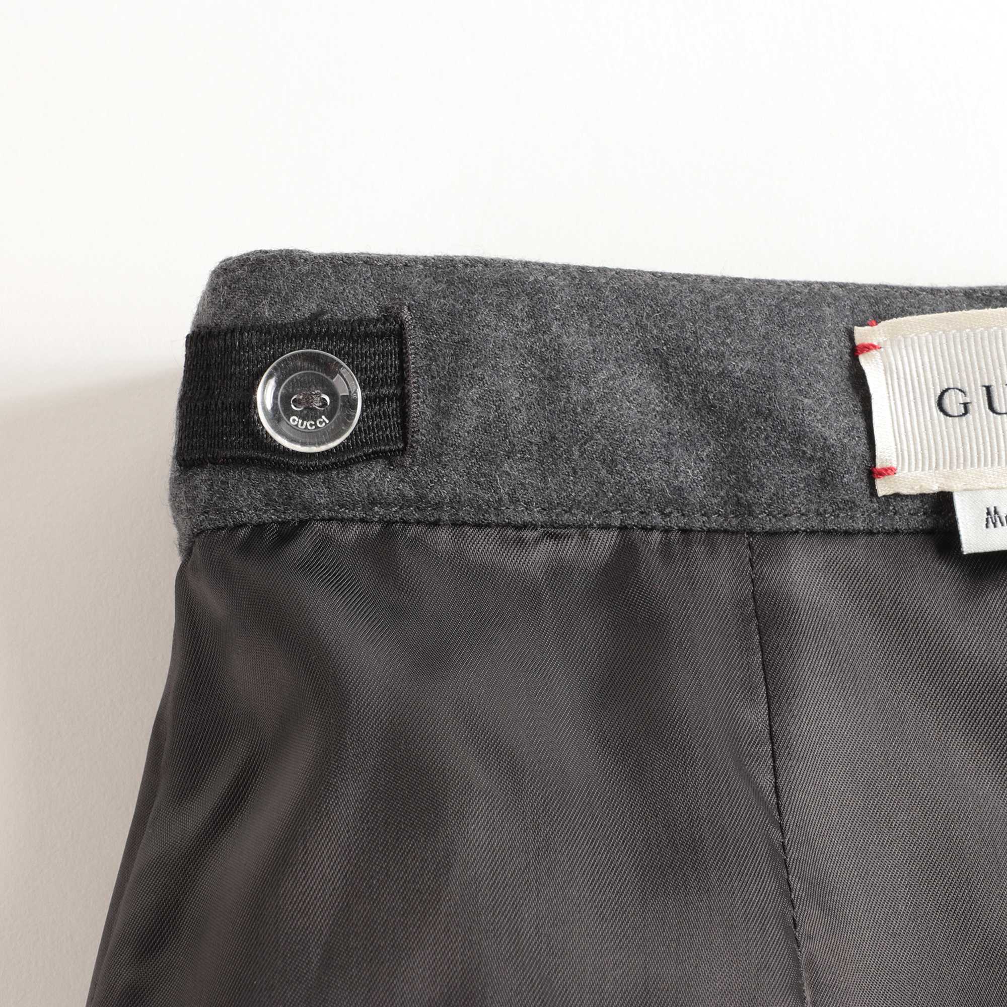 Girls Grey Pleated Wool Skirt