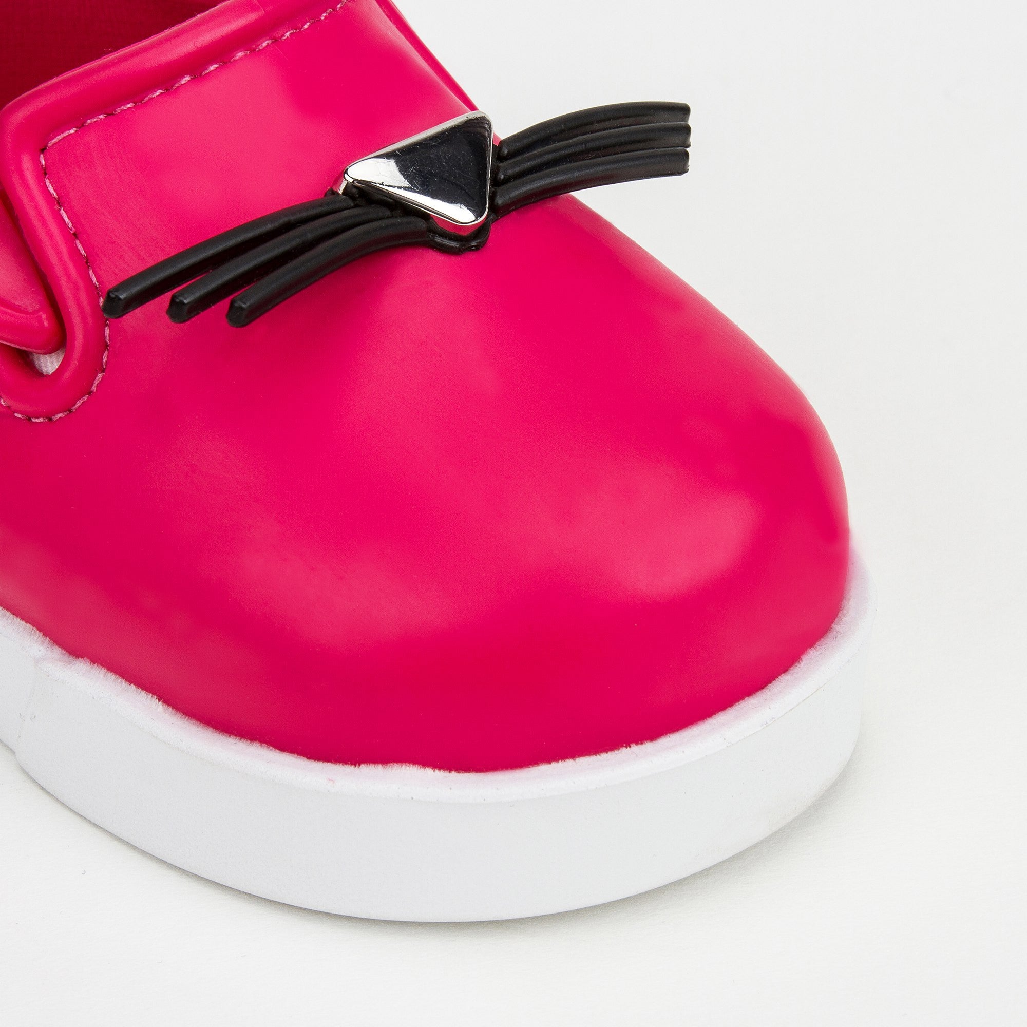 Girls Pink 'Cat' Slip-On Shoes