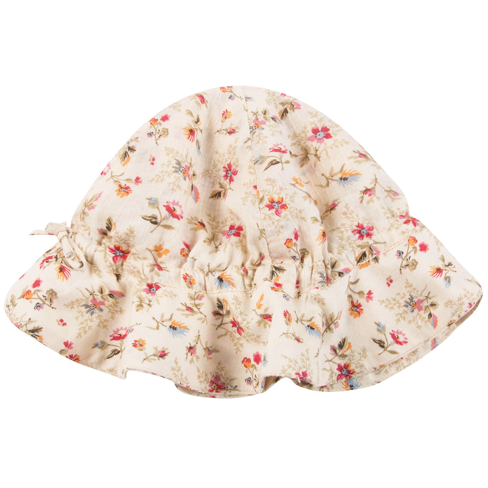 Baby Girls Pink Cotton Woven Hat