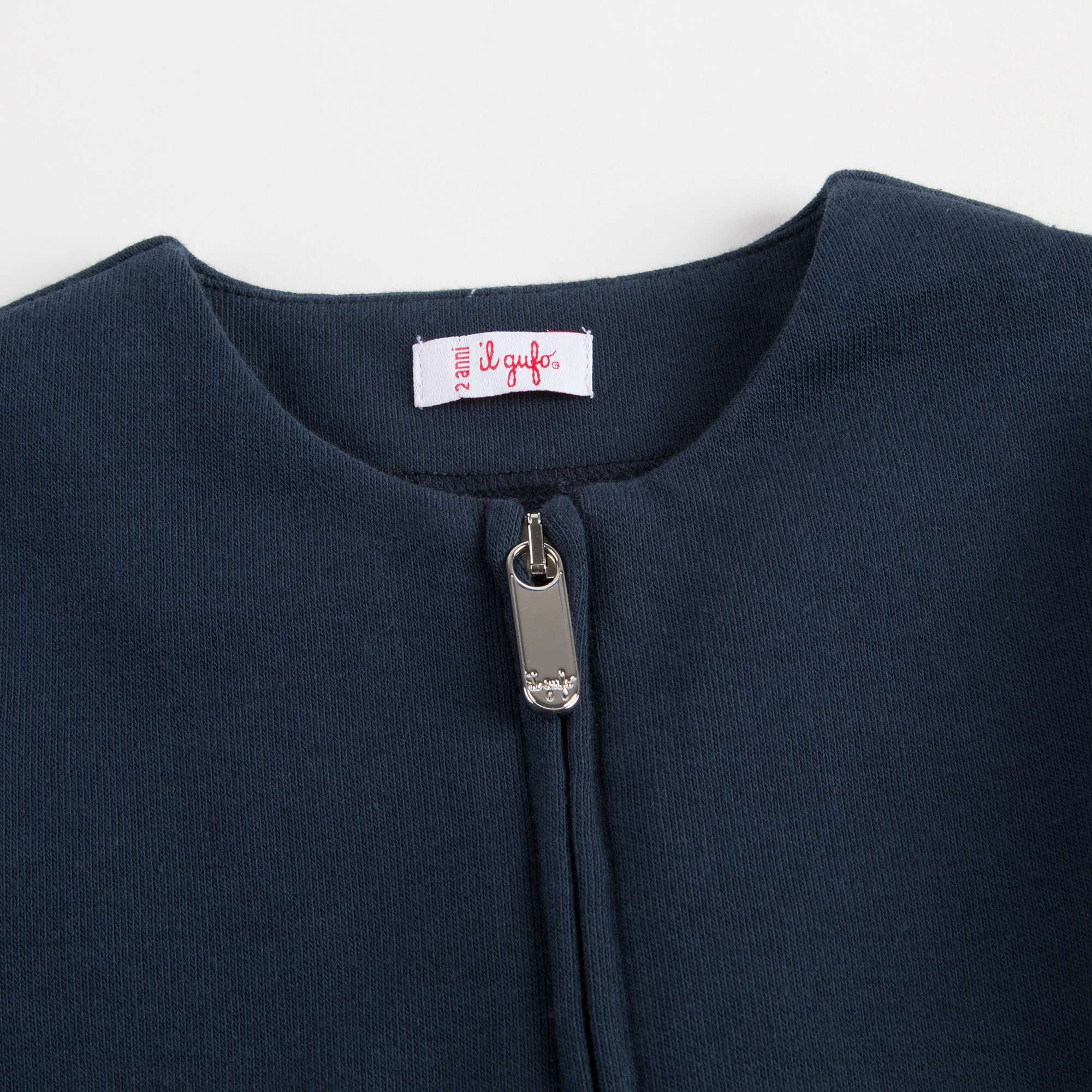 Girls Dark Blue Jersey Jacket