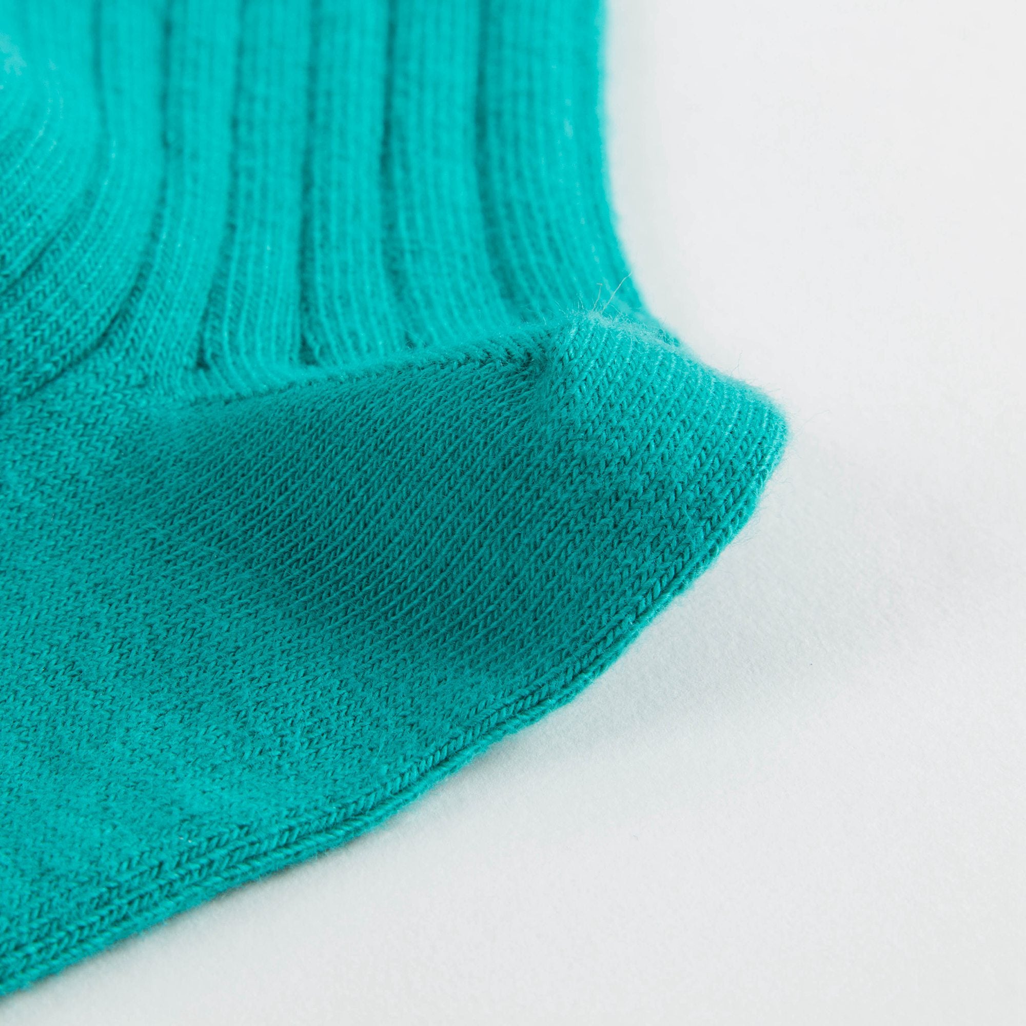 Girls Mint Blue Ribbed Tights