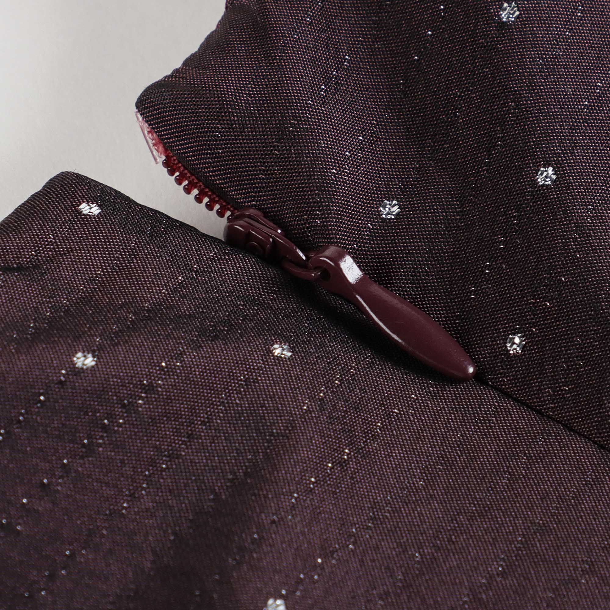 Girls Wine Red Glitter Dress