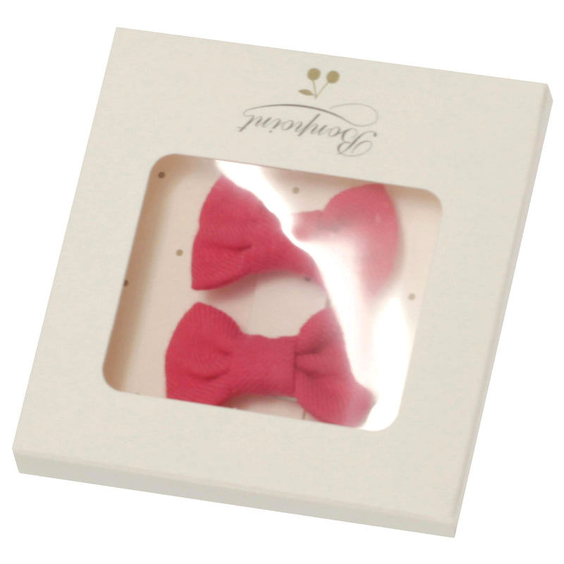 Girls Candy Pink Bow Two Piece Hairclip - CÉMAROSE | Children's Fashion Store - 2