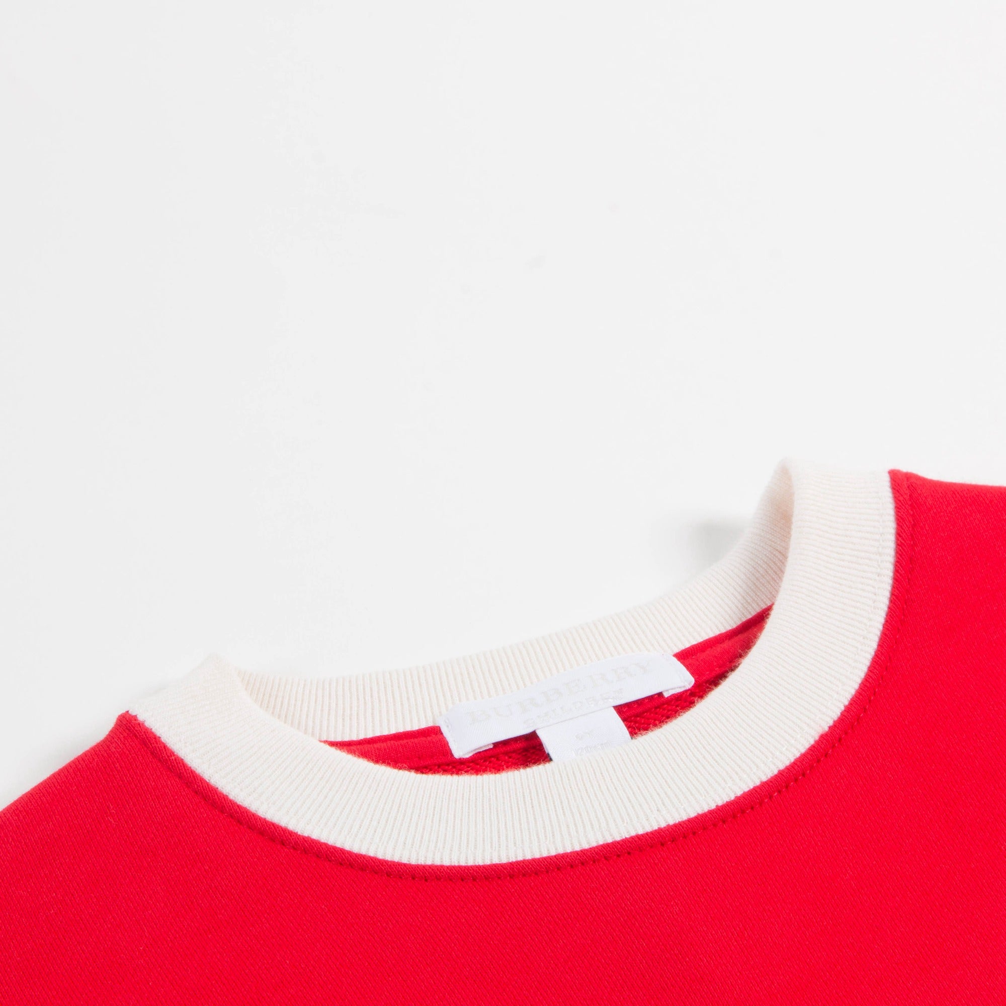 Girls Bright Orange Red Cotton Sweatshirt