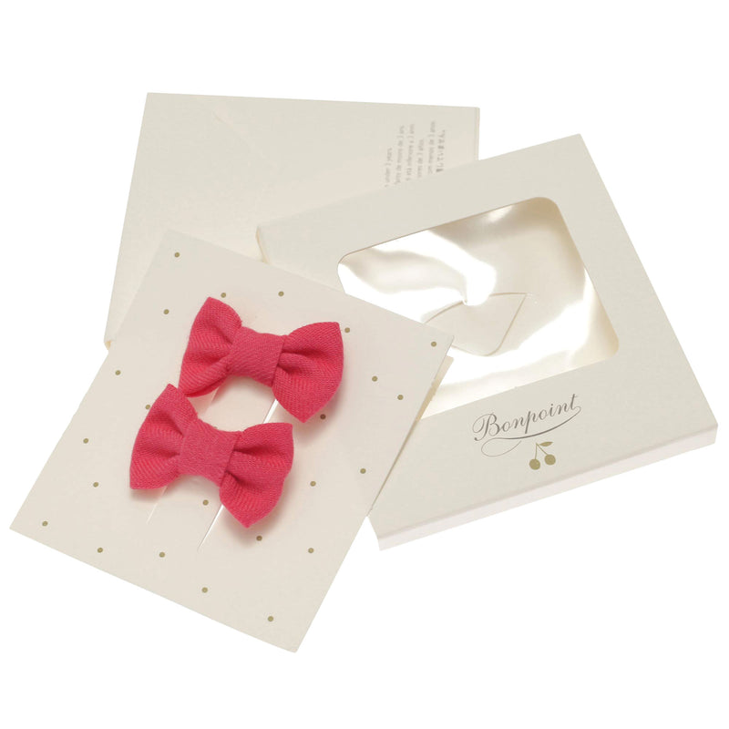 Girls Candy Pink Bow Two Piece Hairclip - CÉMAROSE | Children's Fashion Store - 4