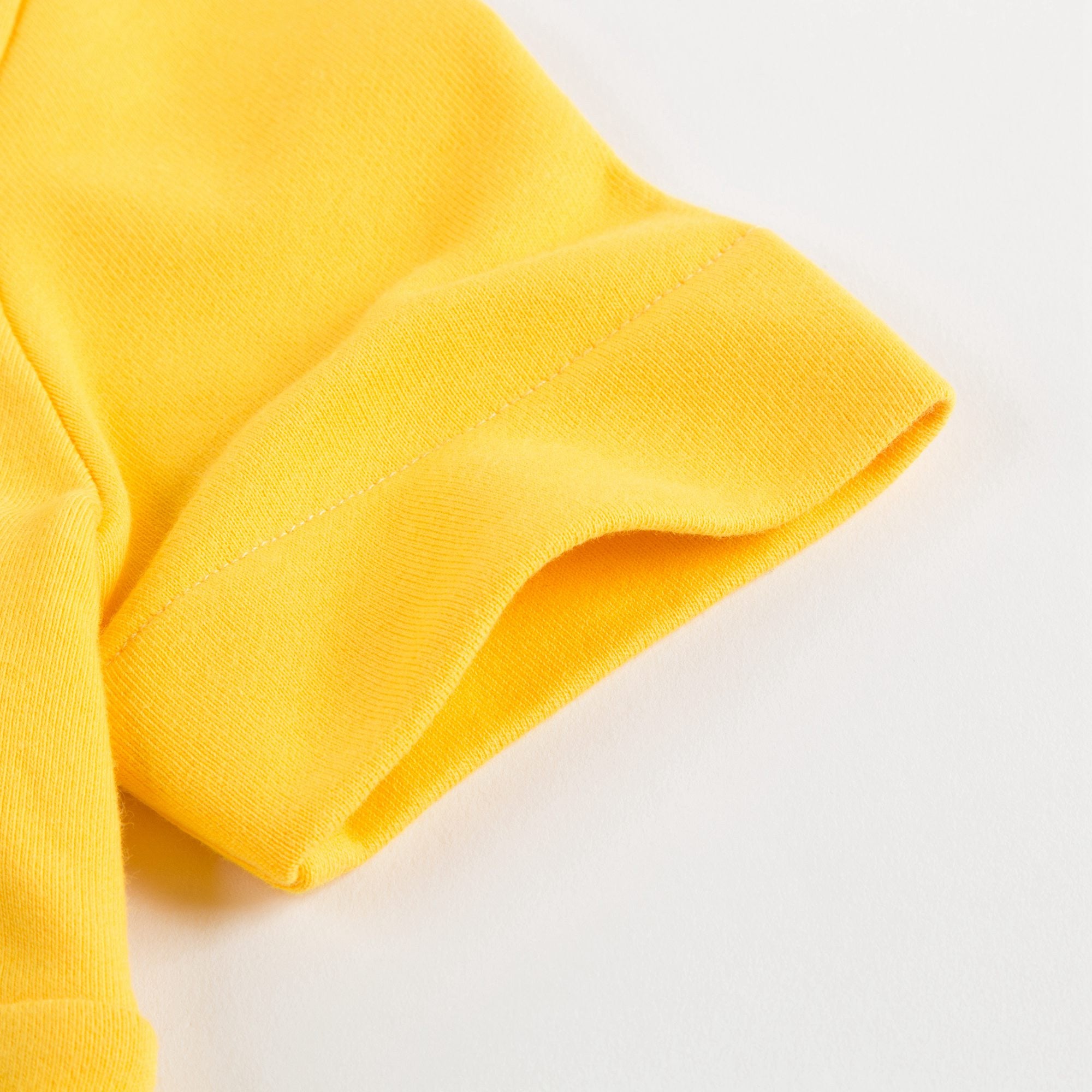 Girls Lemon Yellow Cotton Dress With Collar