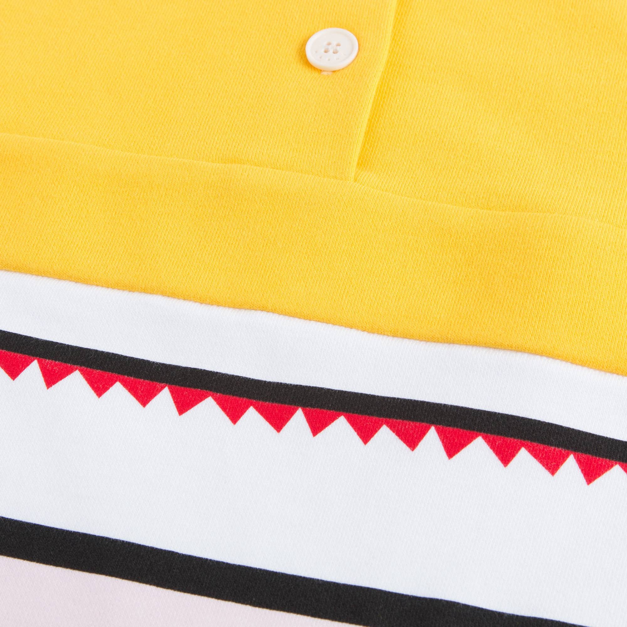 Girls Lemon Yellow Cotton Dress With Collar