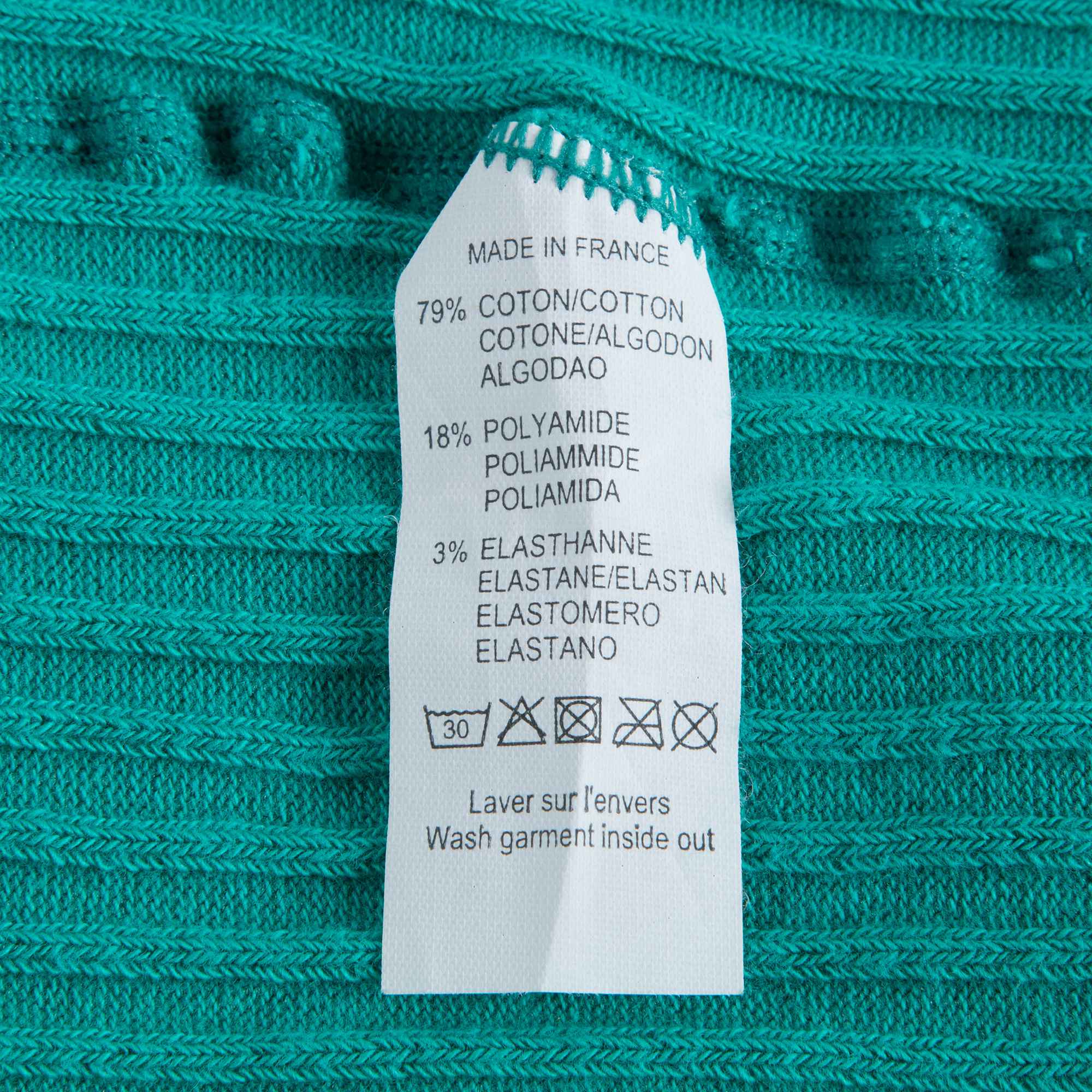 Girls Mint Blue Ribbed Tights