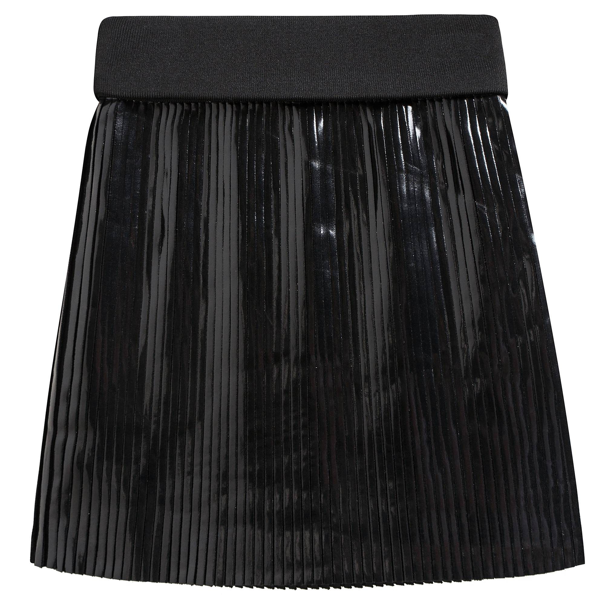 Girls Black Pleated Skirt