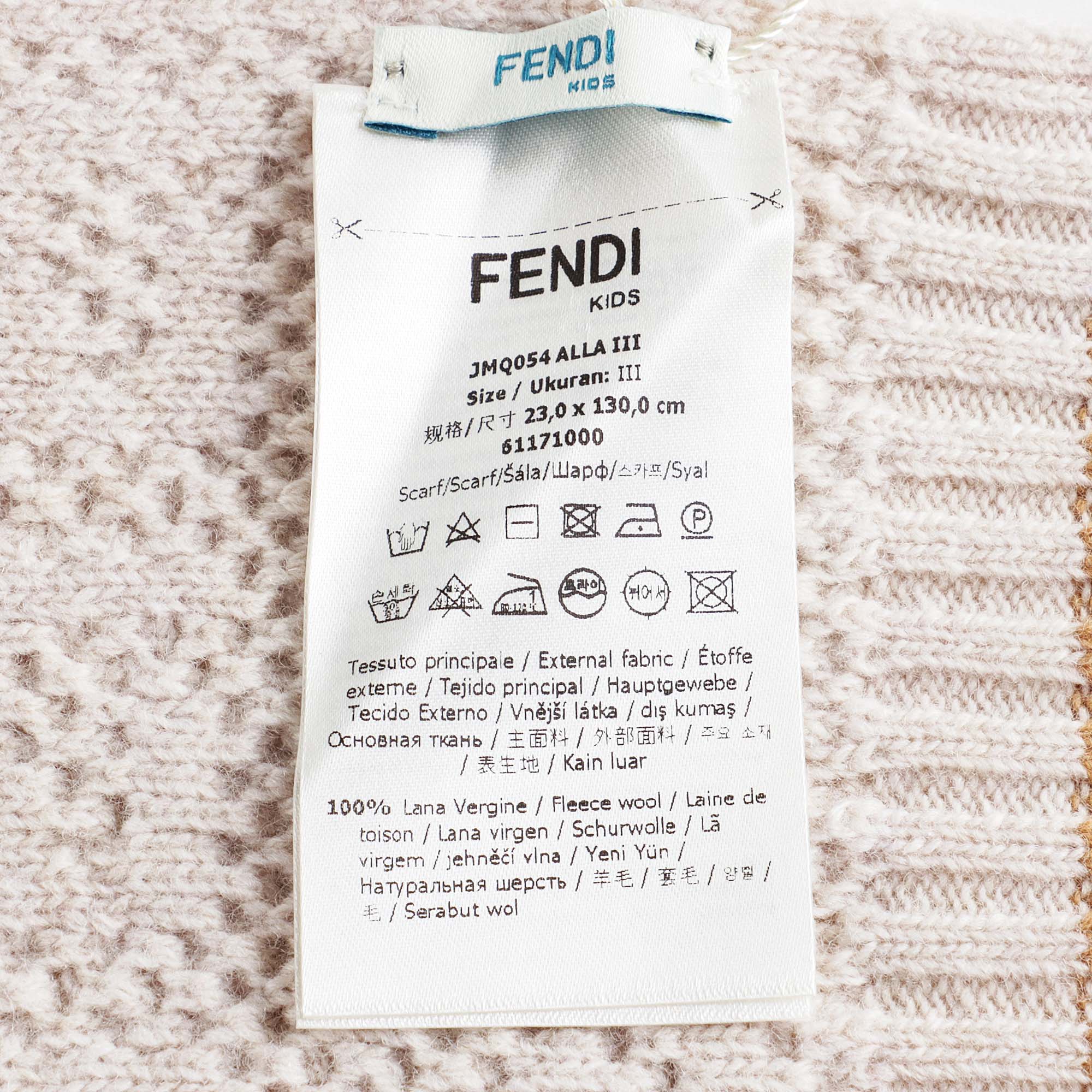 Boys & Girls Beige Wool Scarf