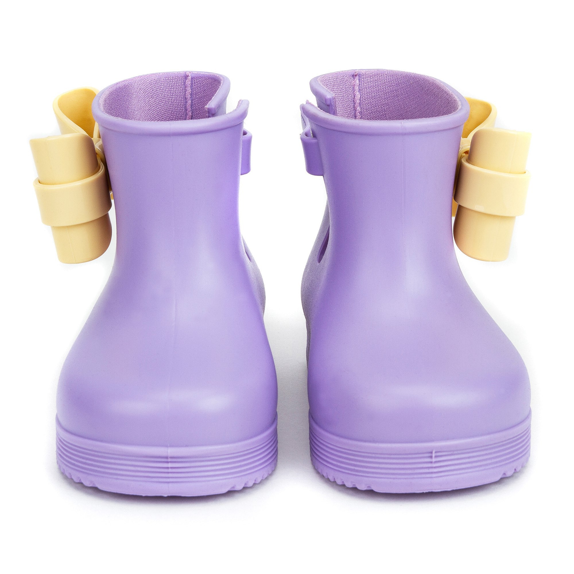 Girls Purple Jelly Rainshoes with Bow