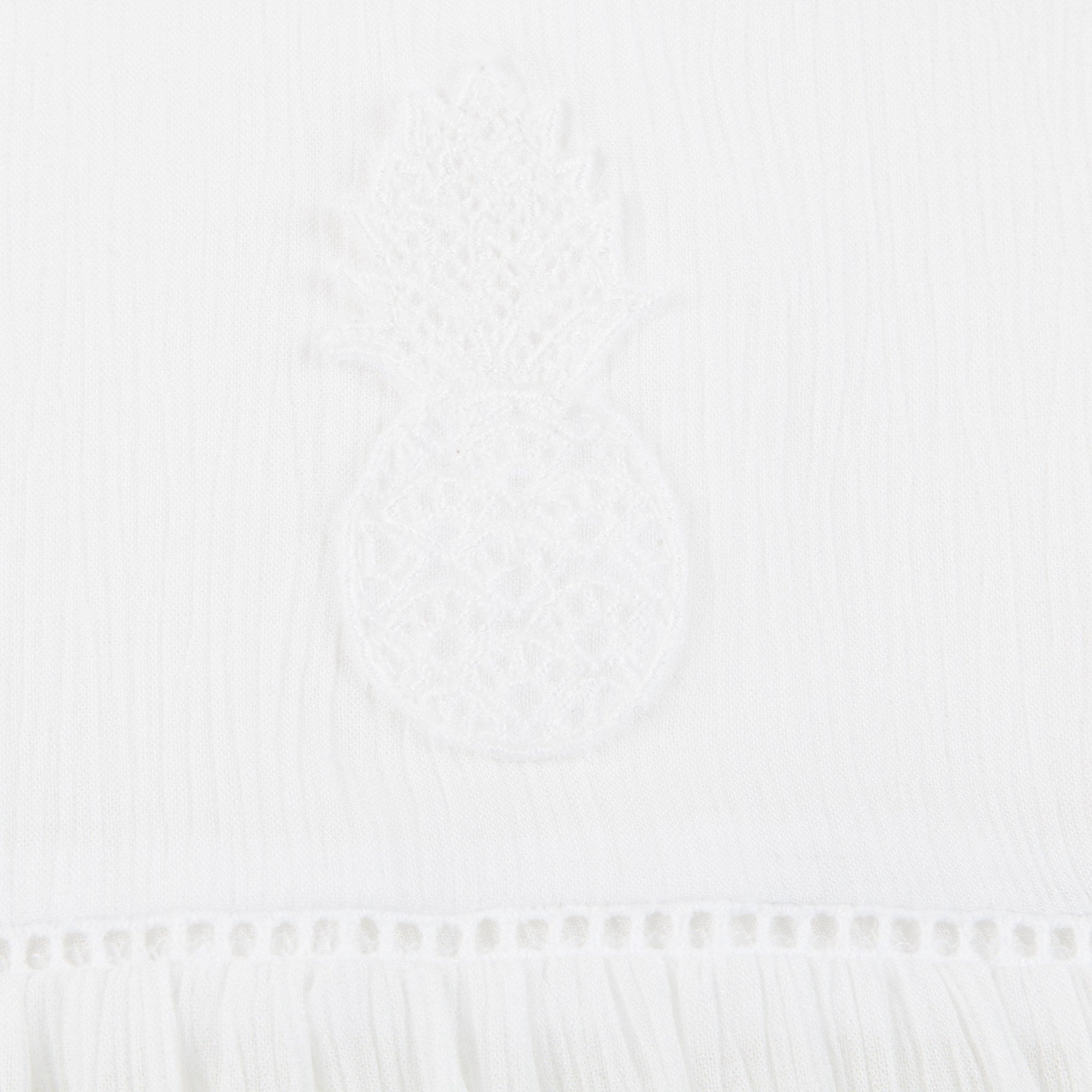 Baby Girls Off White Viscose Blouse