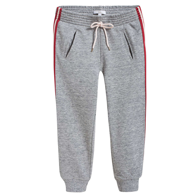 Girls Grey Cotton Tracksuit Trousers