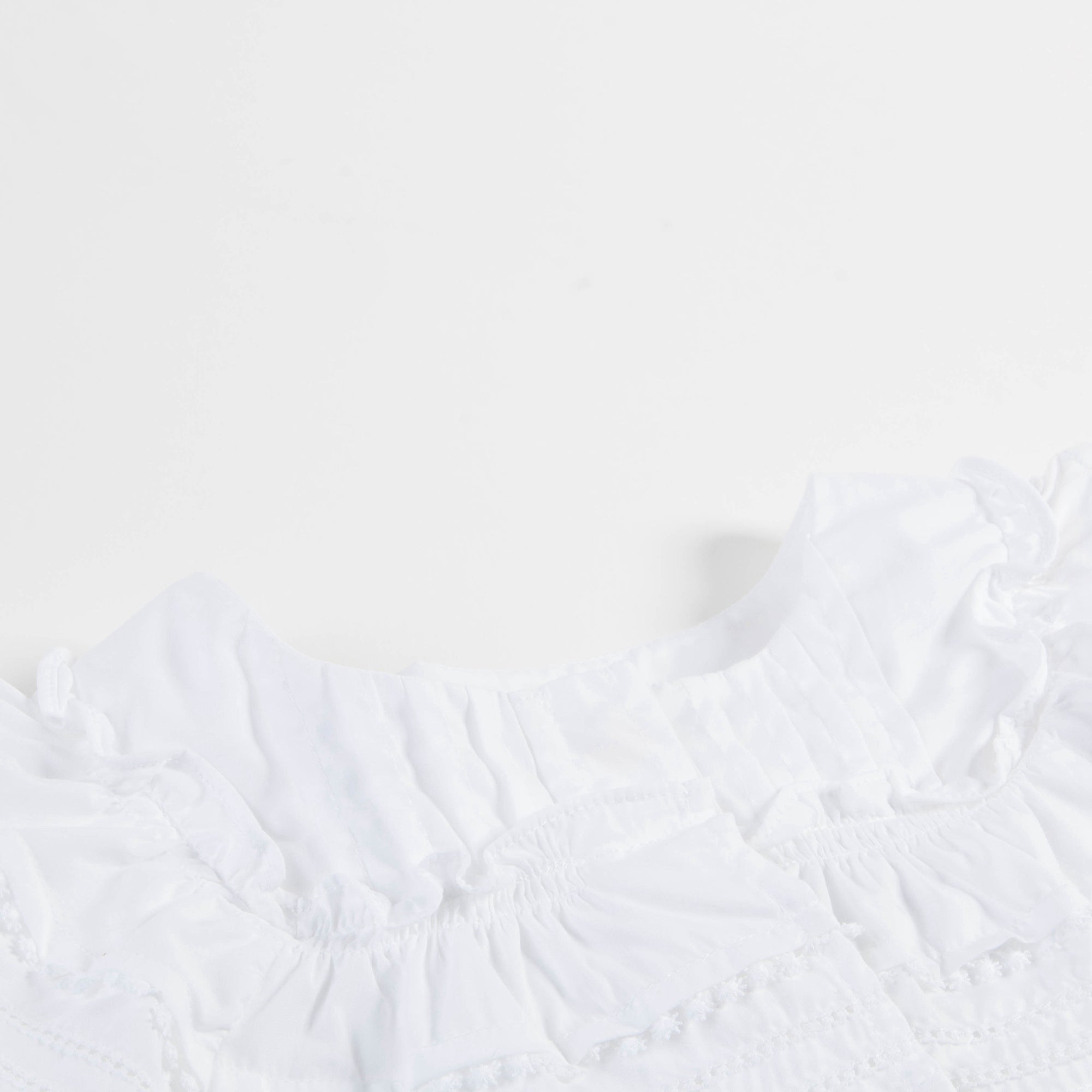 Girls White Cotton Dress