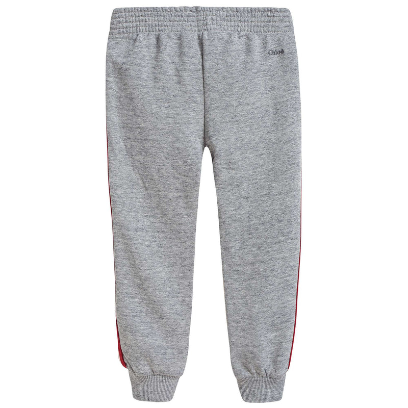 Girls Grey Cotton Tracksuit Trousers