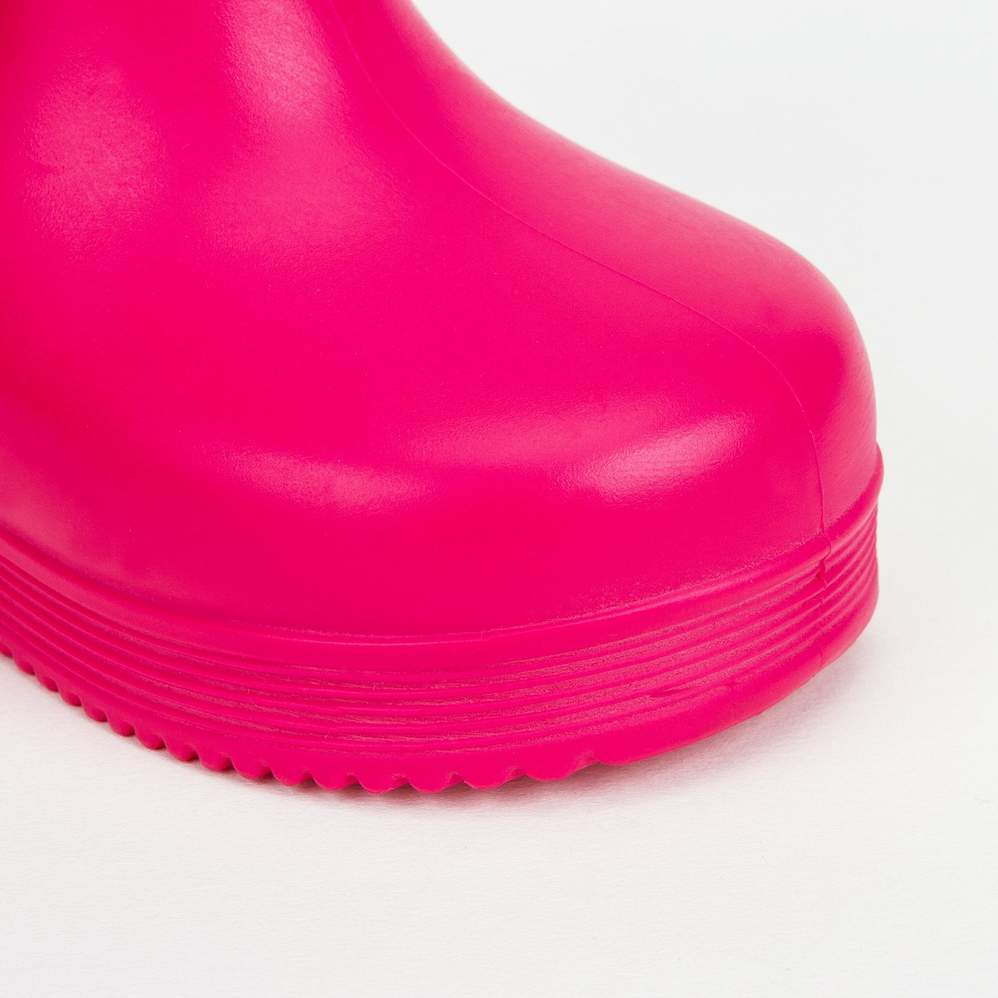 Girls Dark Pink Jelly Rainshoes with Bow