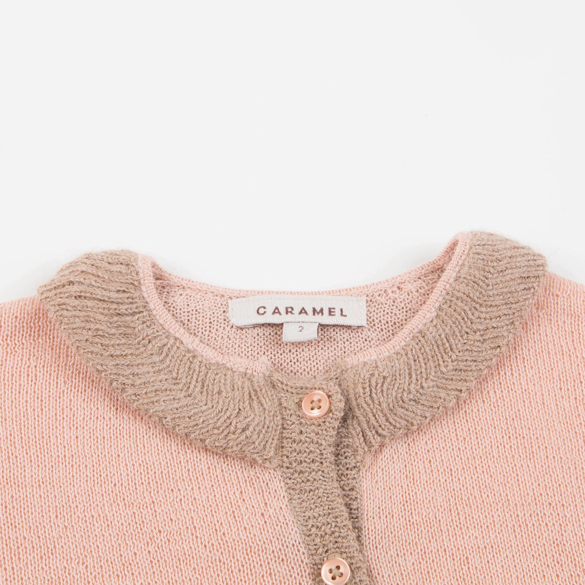 Baby Girls Pink Baby Alpaca Knitwear Cardigan