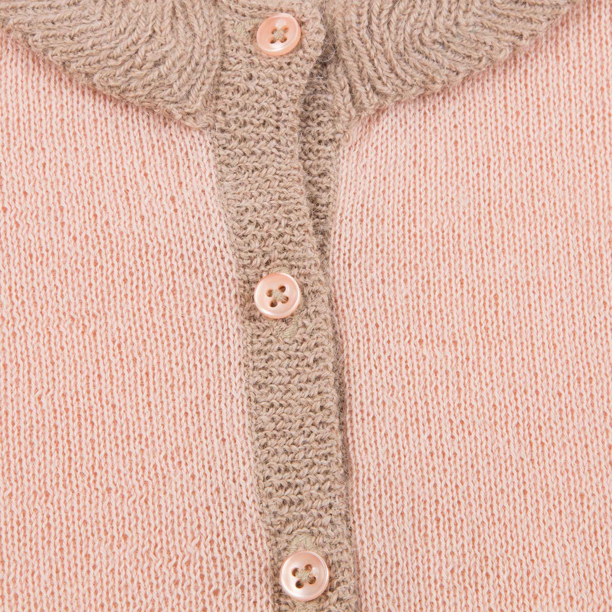 Baby Girls Pink Baby Alpaca Knitwear Cardigan
