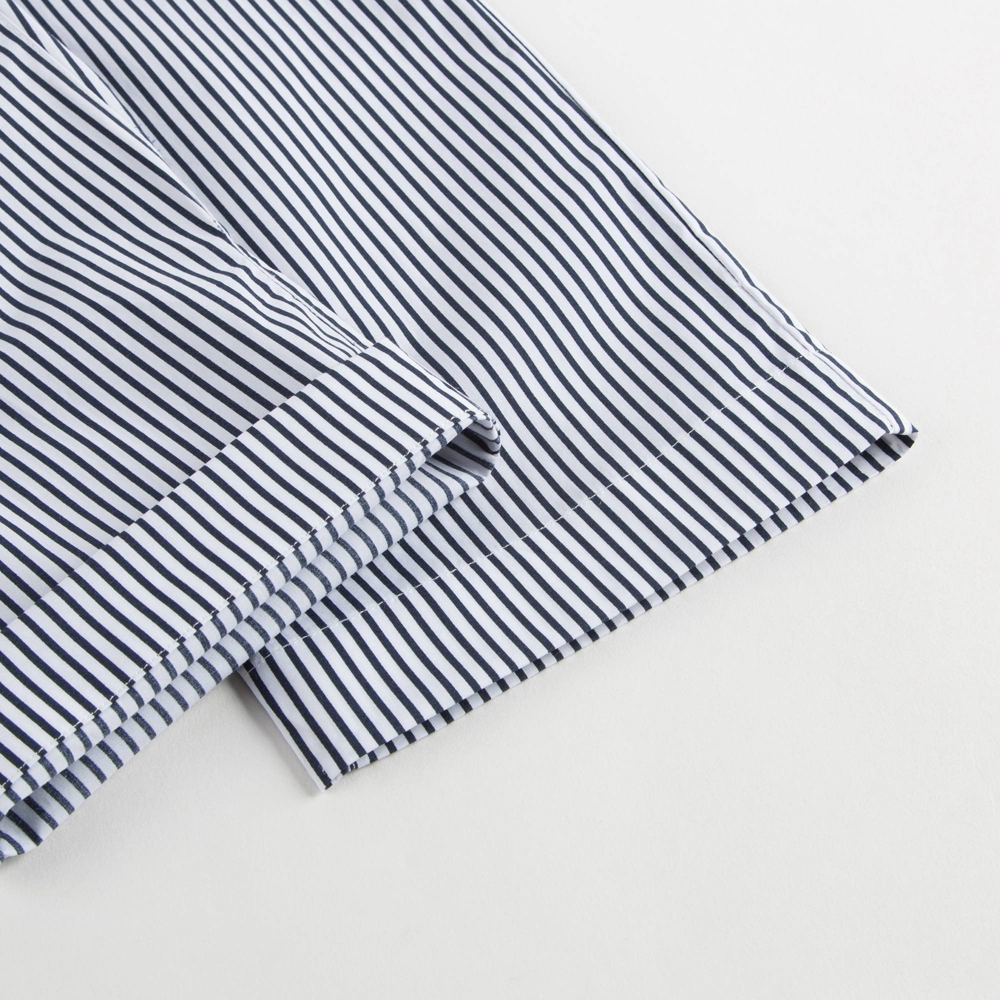 Girls Blue & White Striped Cotton Trousers