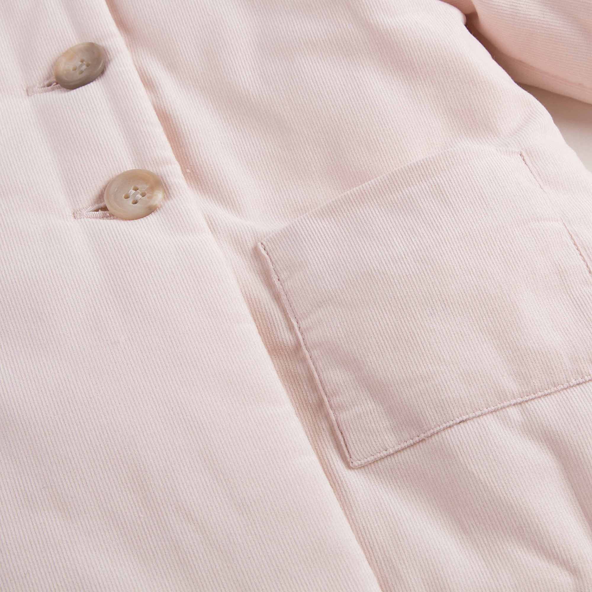 Baby Girls Light Pink Hooded Cotton Coat - CÉMAROSE | Children's Fashion Store - 6
