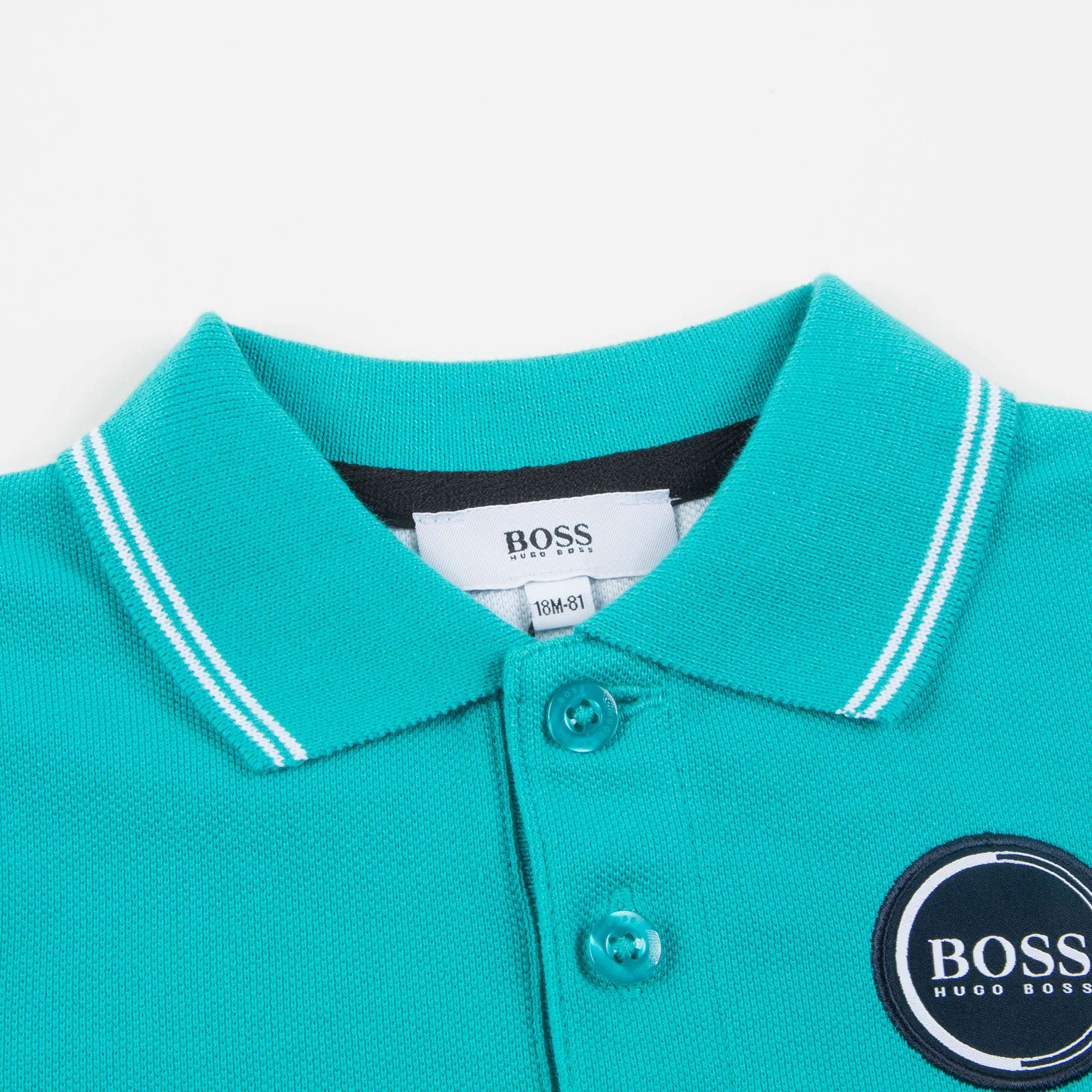 Baby Boys Blue Cotton Polo Shirt