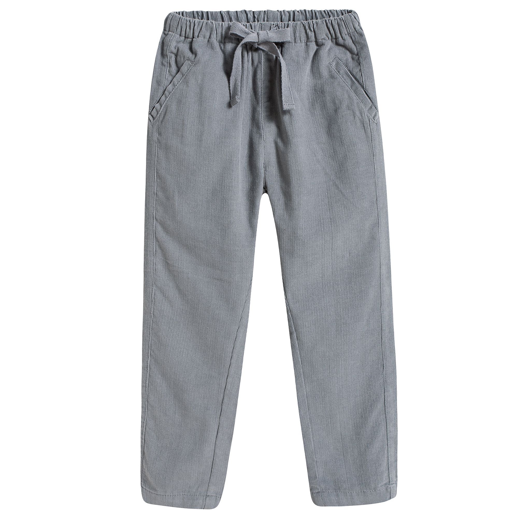 Girls Grey Cotton Trousers