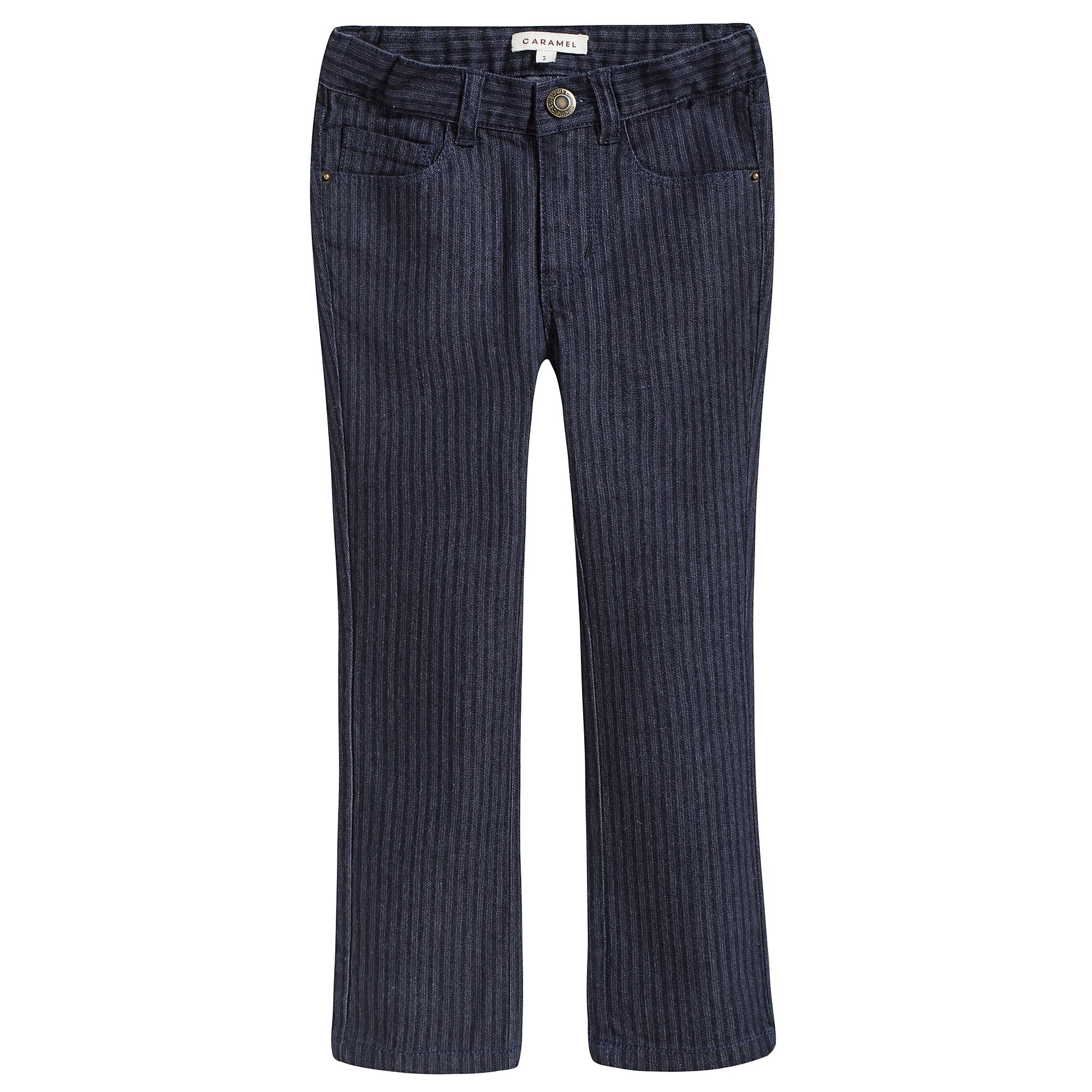 Girls Navy Blue Cotton Trousers