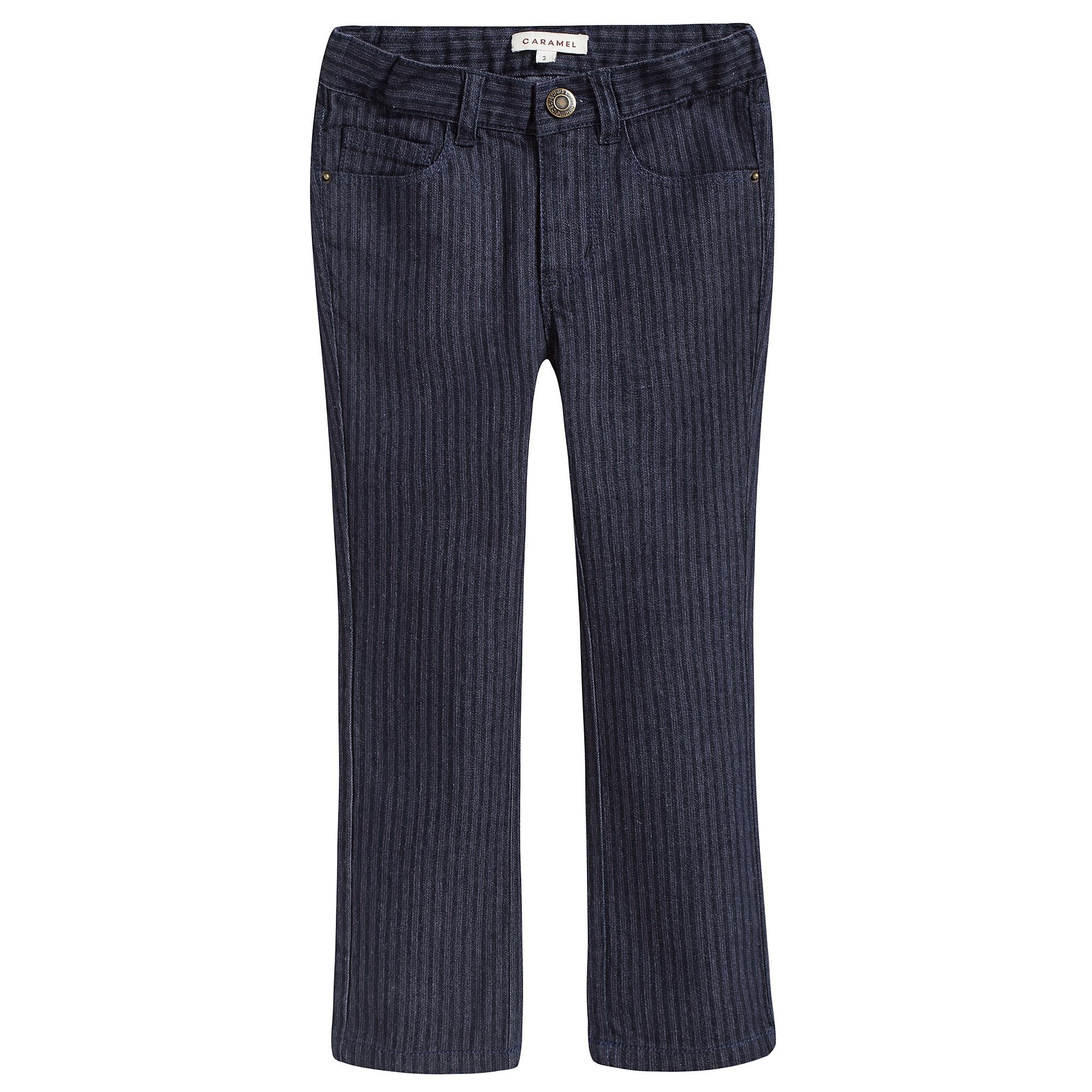 Girls Navy Blue Cotton Trousers