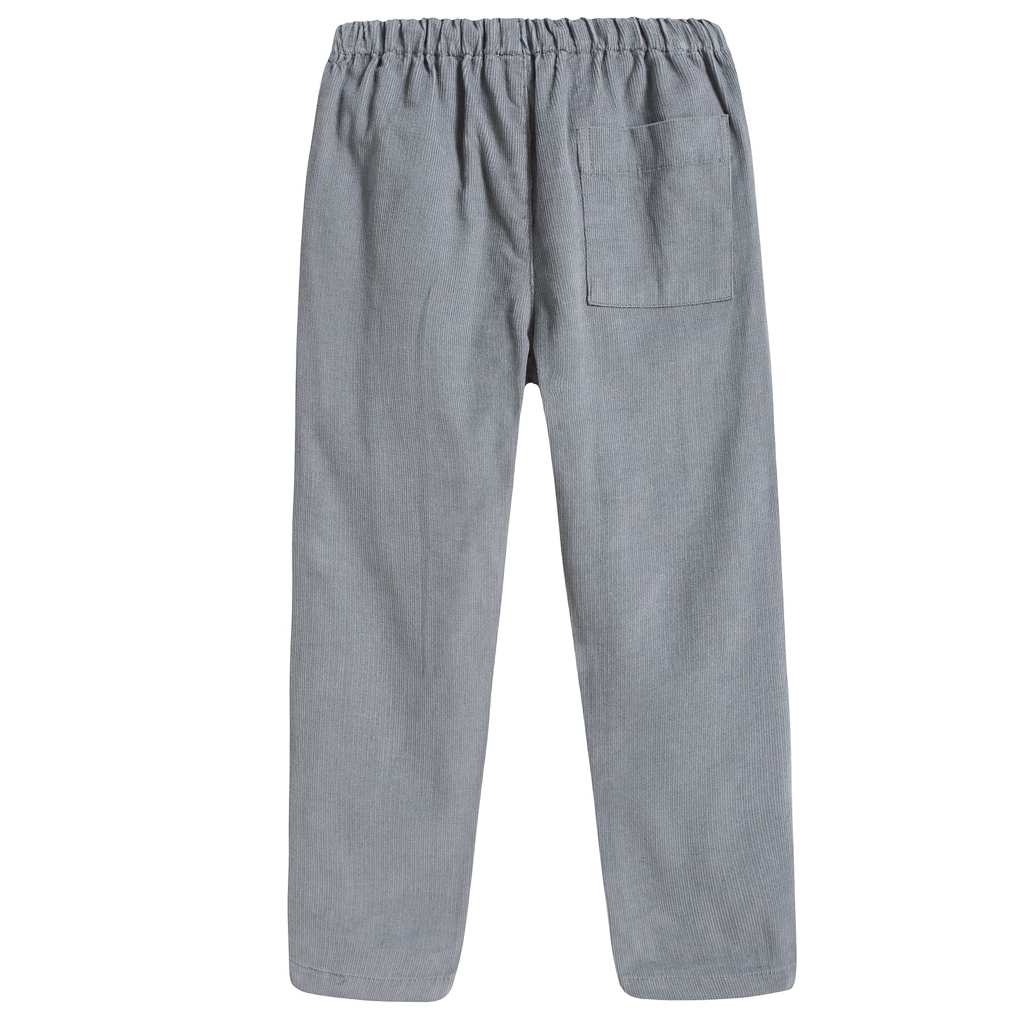 Girls Grey Cotton Trousers