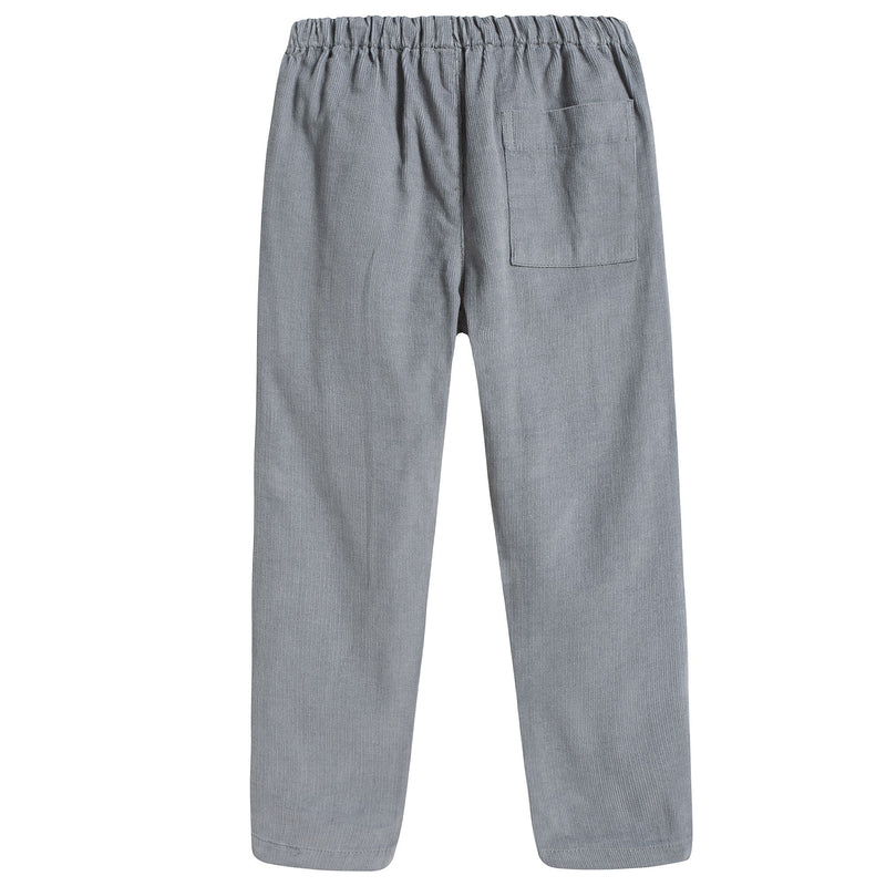 Girls Grey Cotton Trousers