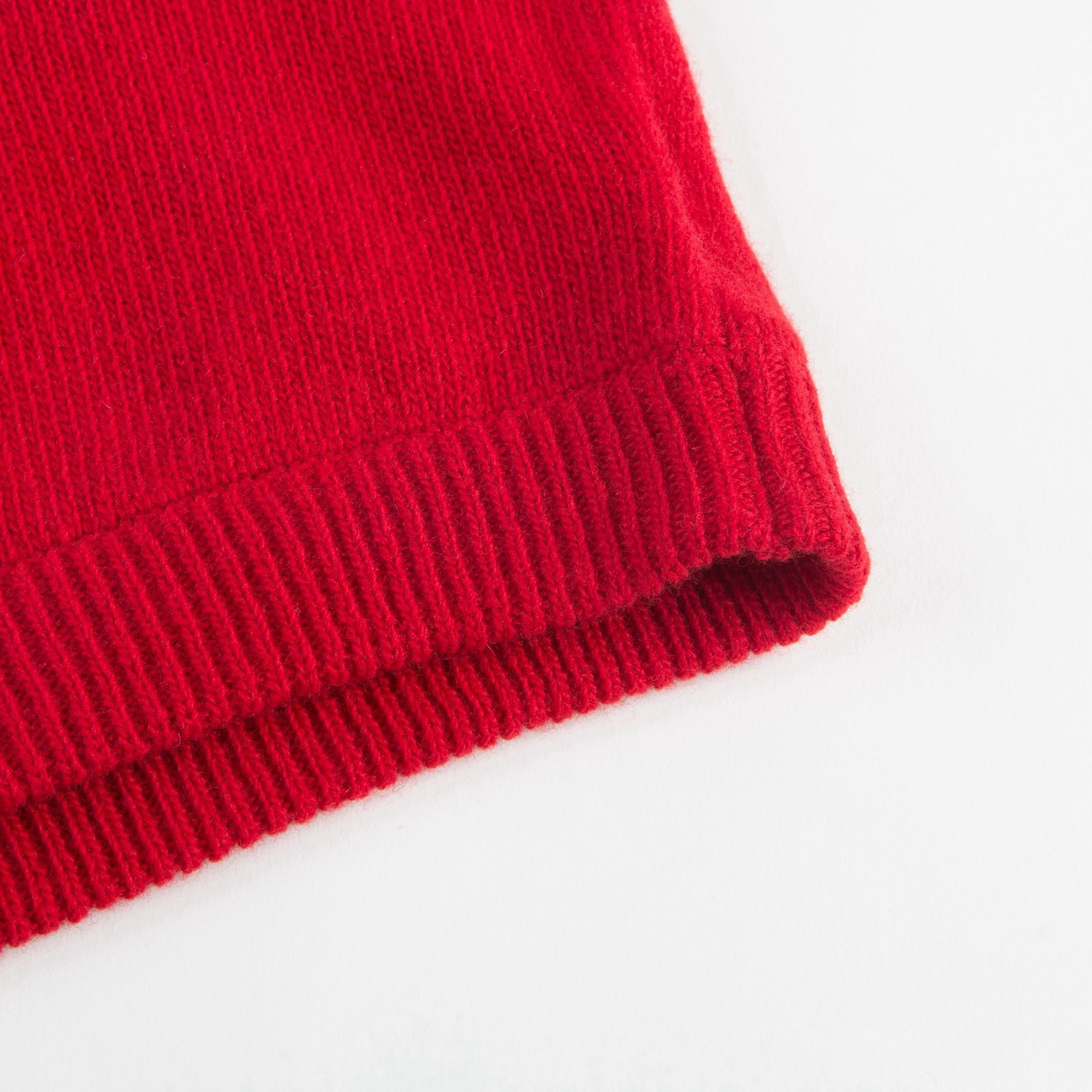 Girls Dark Red Wool Knitted Sweater