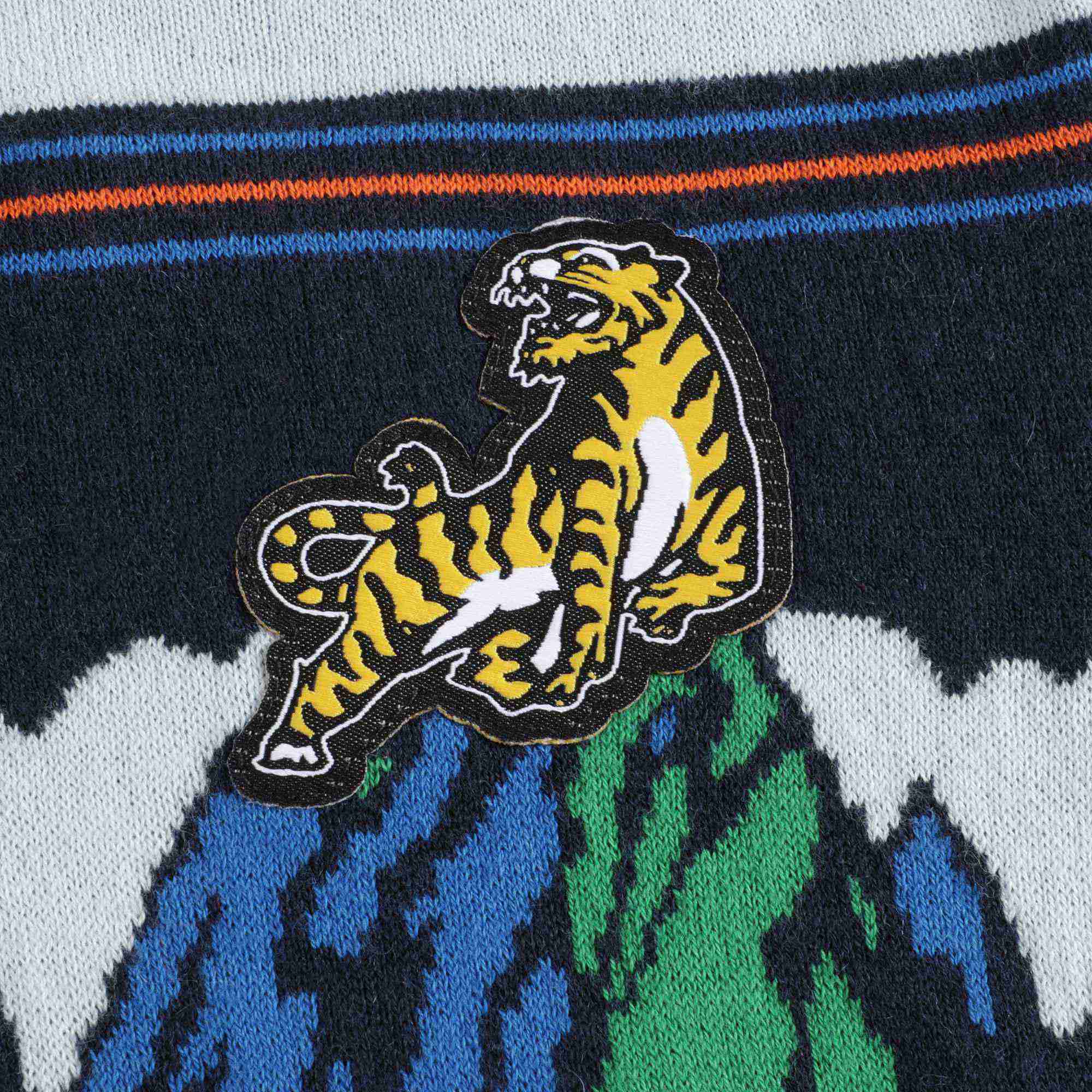 Baby Boys Navy Stripe Logo Jumper