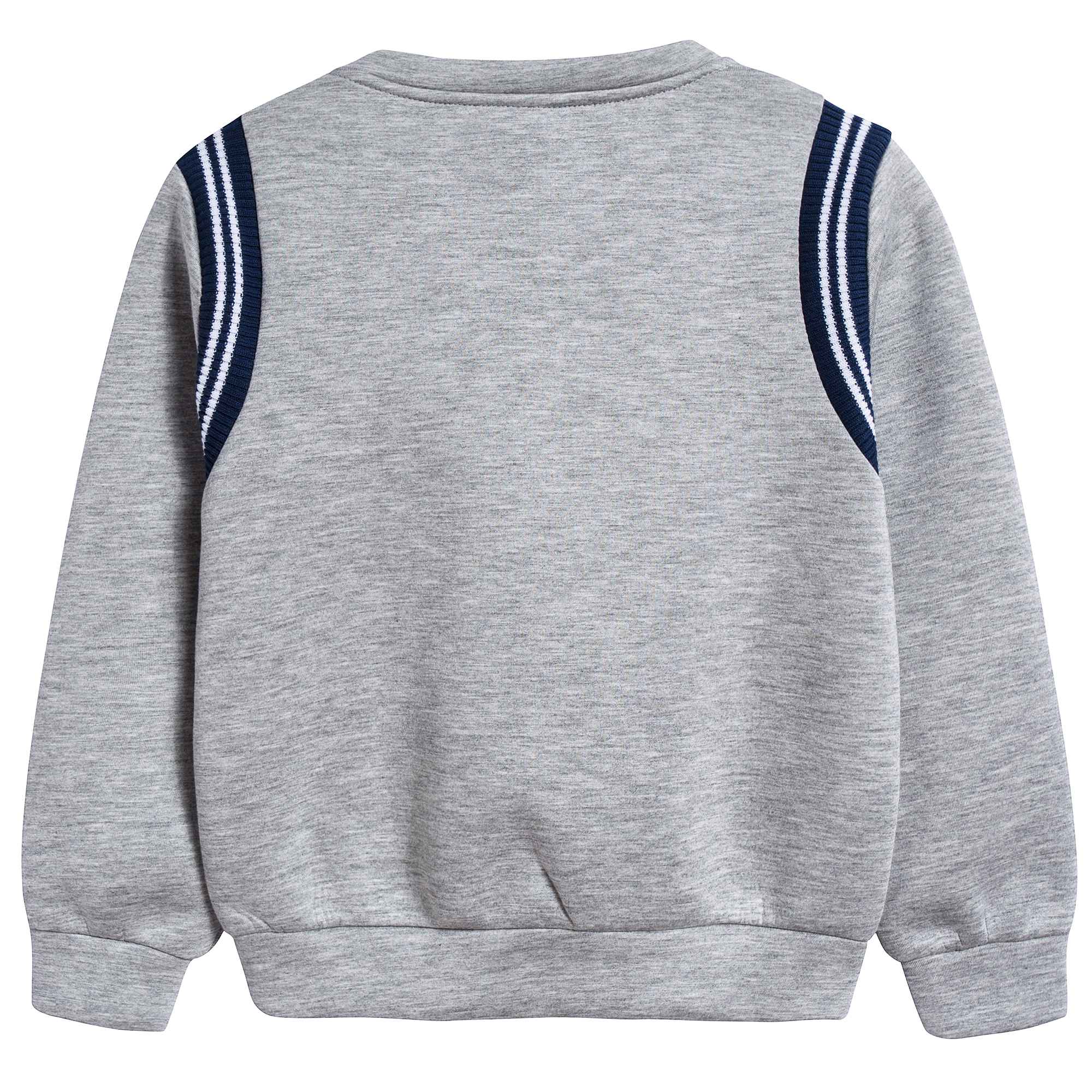 Boys Grey Printed Cotton Sweatshirt