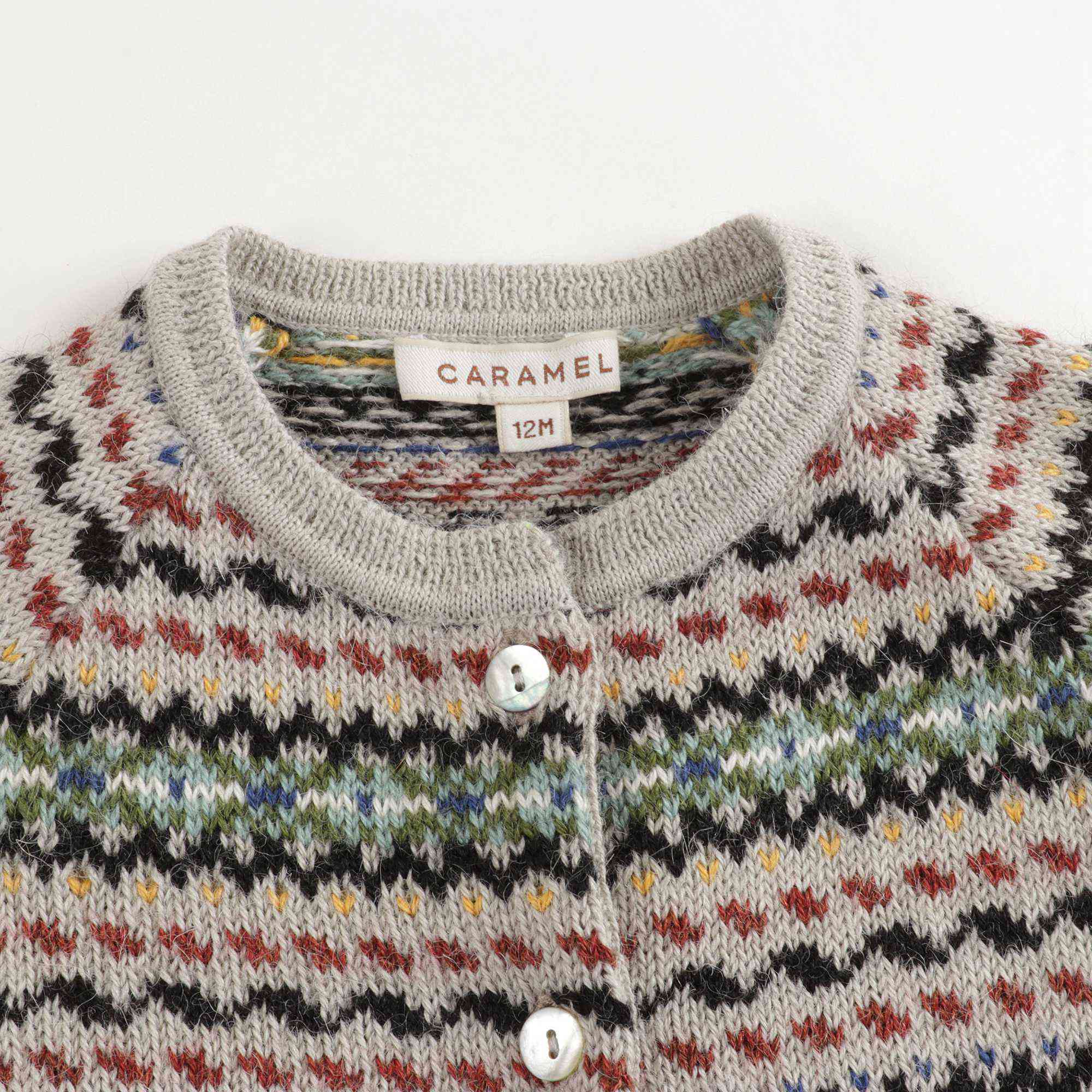 Baby Boys & Girls Grey Mix Alpaca Cardigan