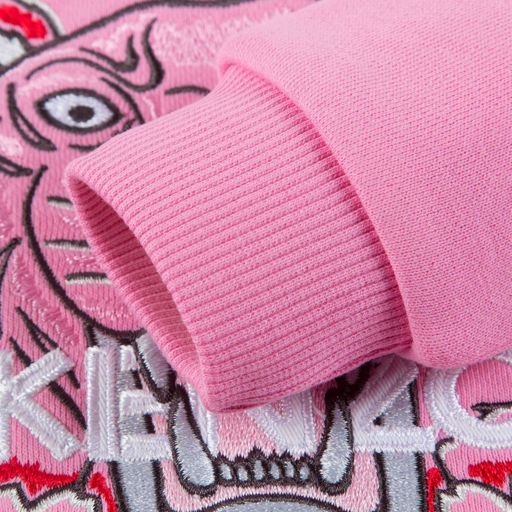 Girls Rose Pink Tiger Printed Sweatshirt