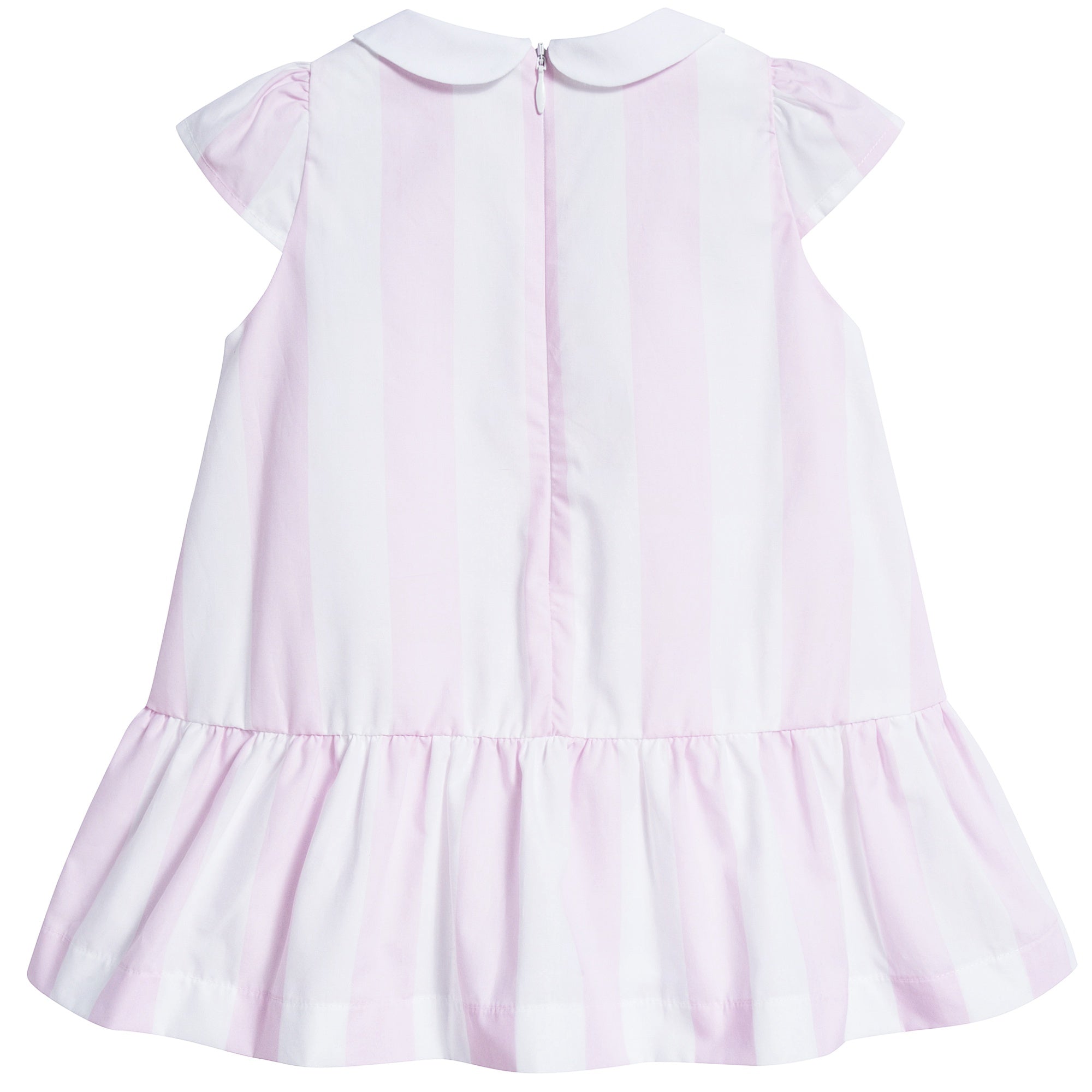 Baby Girls White & Pink Cotton Dress