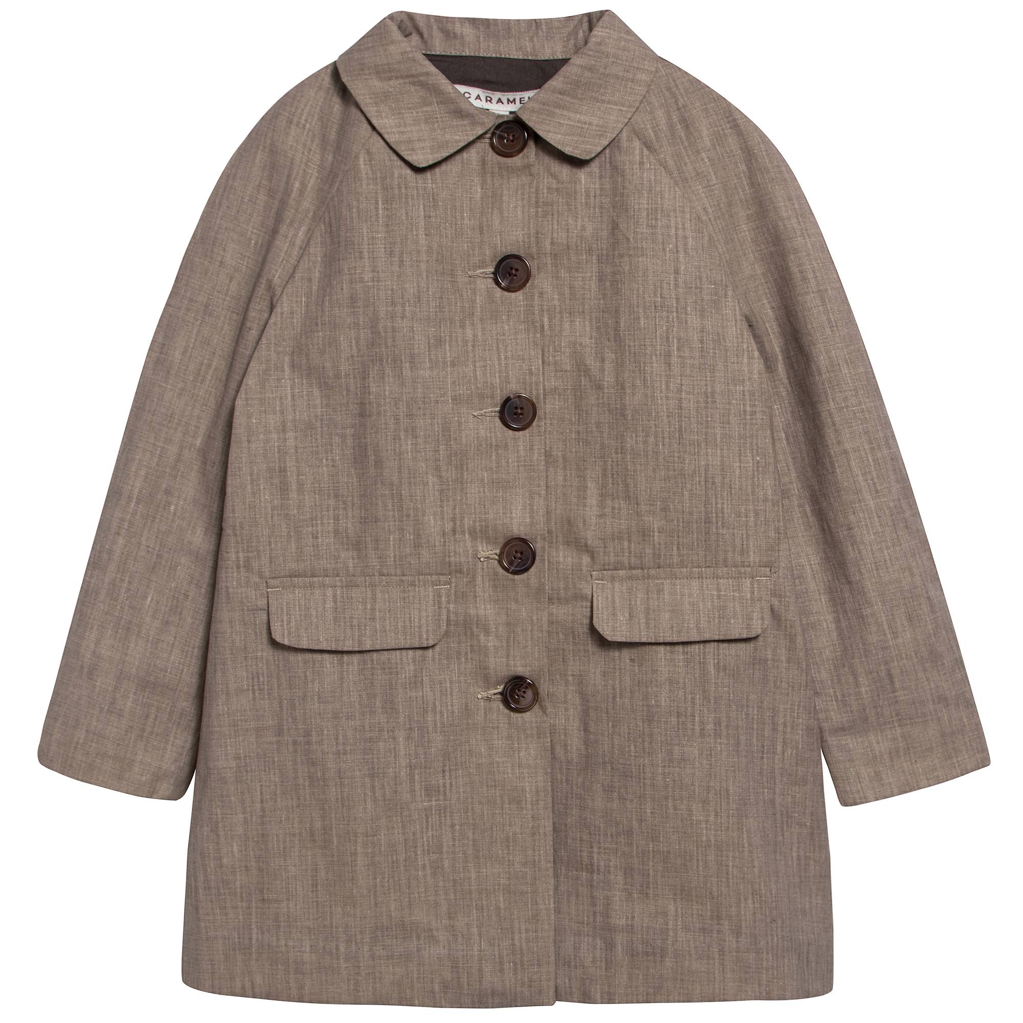 Boys & Girls Sand Linen Woven Coat