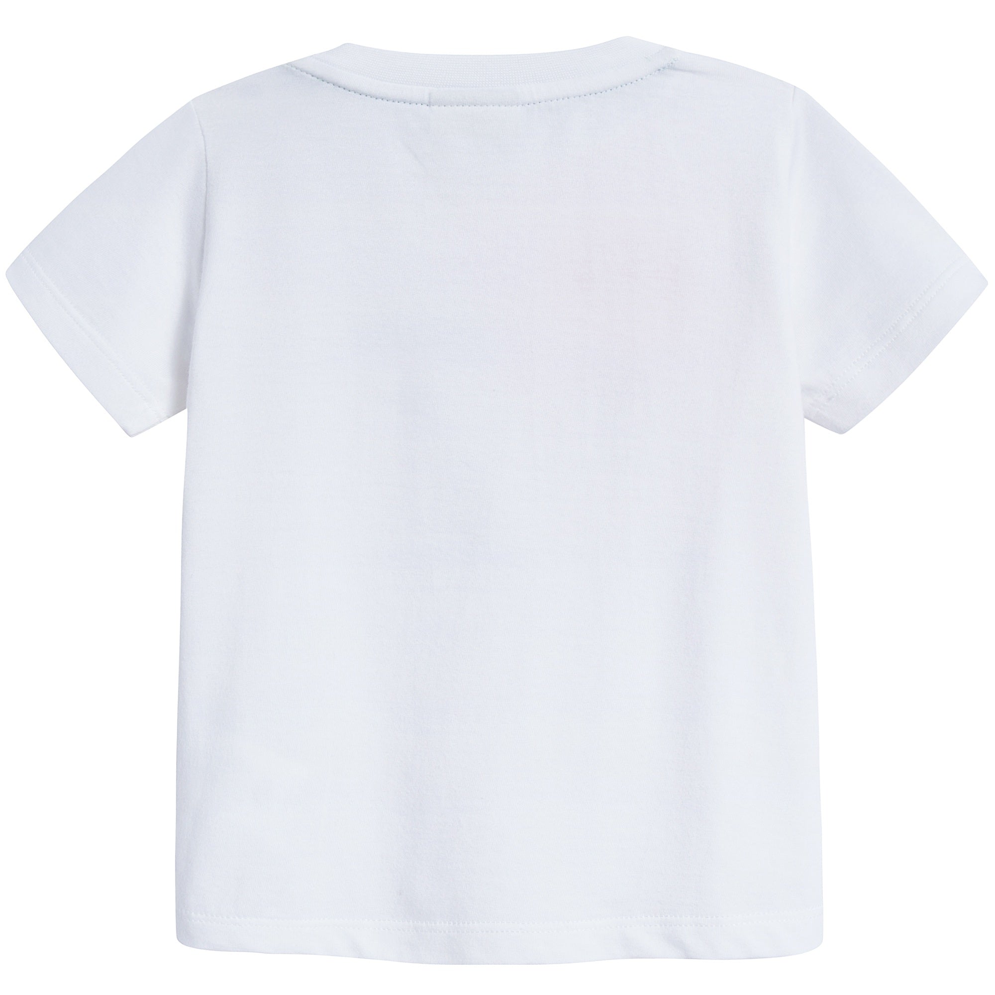 Baby Boys White Printed Cotton Jersey T-shirt