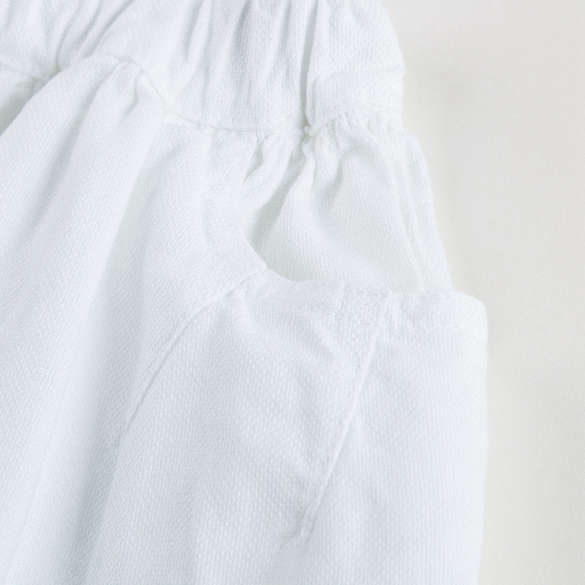 Girls White Cotton Skirt