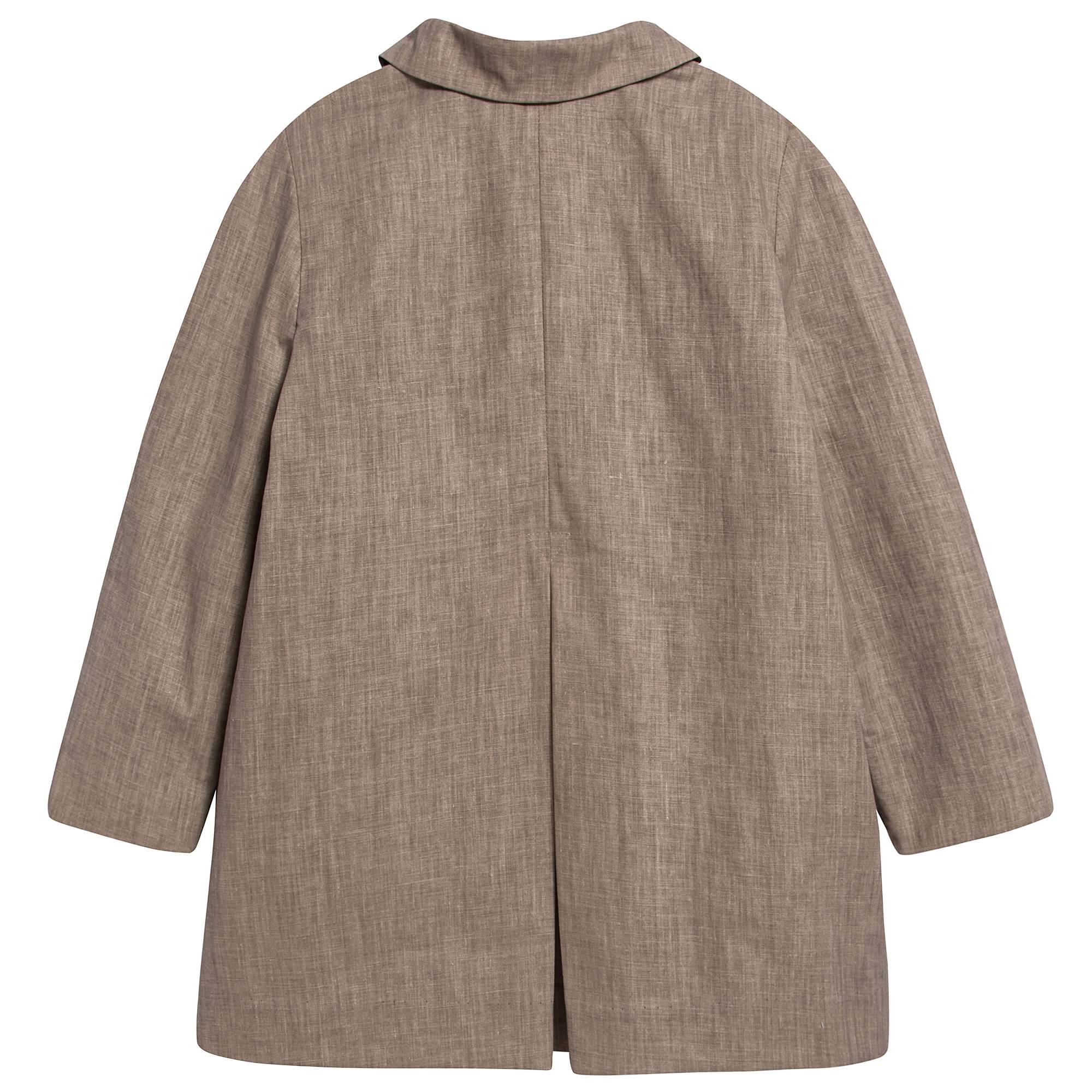 Boys & Girls Sand Linen Woven Coat